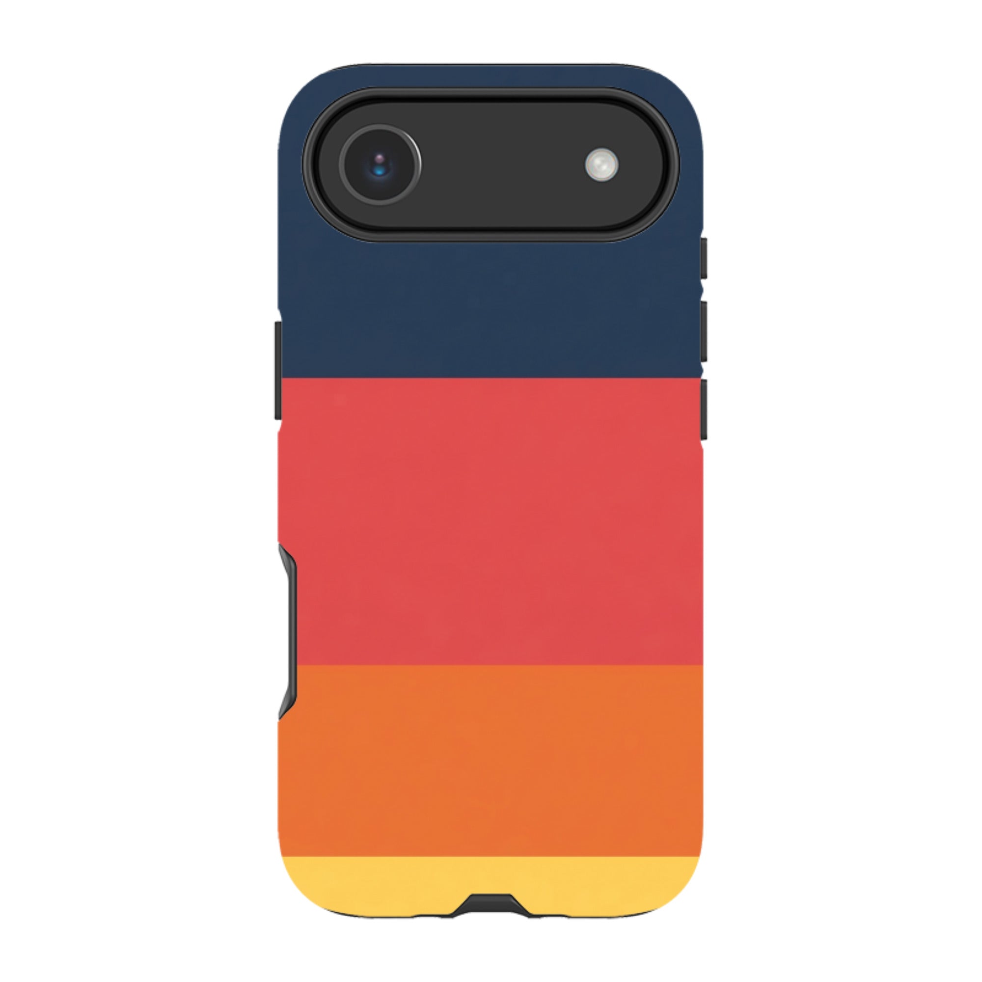 iPhone Tough Case - Navy Blue & Orange Gingham