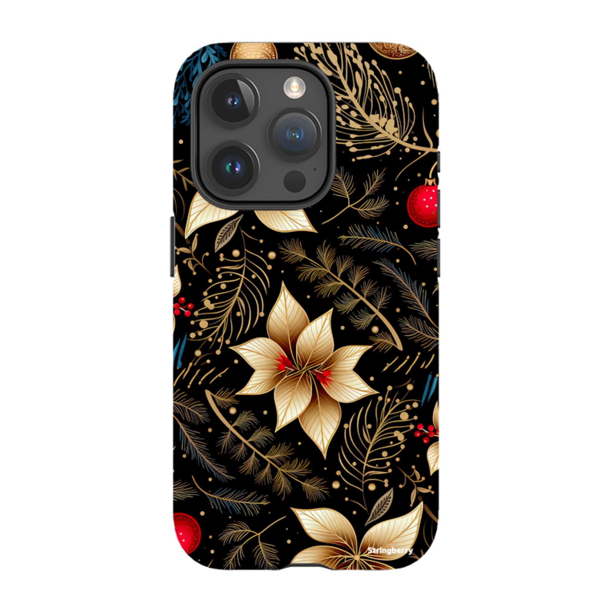 iPhone Tough Case - Golden Winter Floral