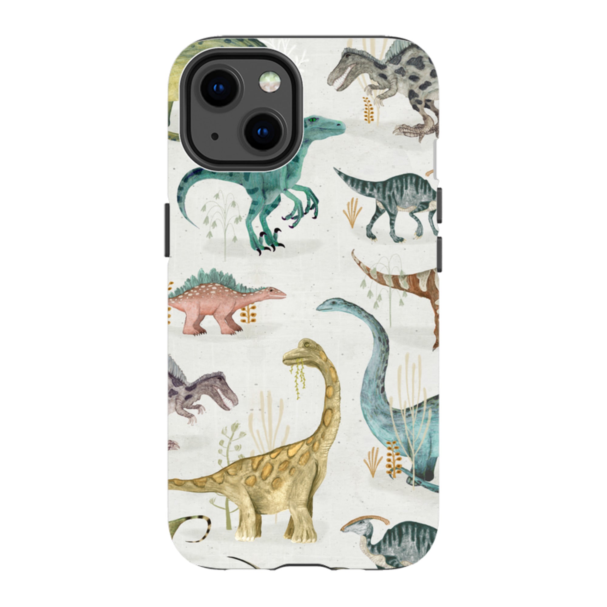 iPhone Tough Case - Dinosaur Pastel By Katherine Quinn