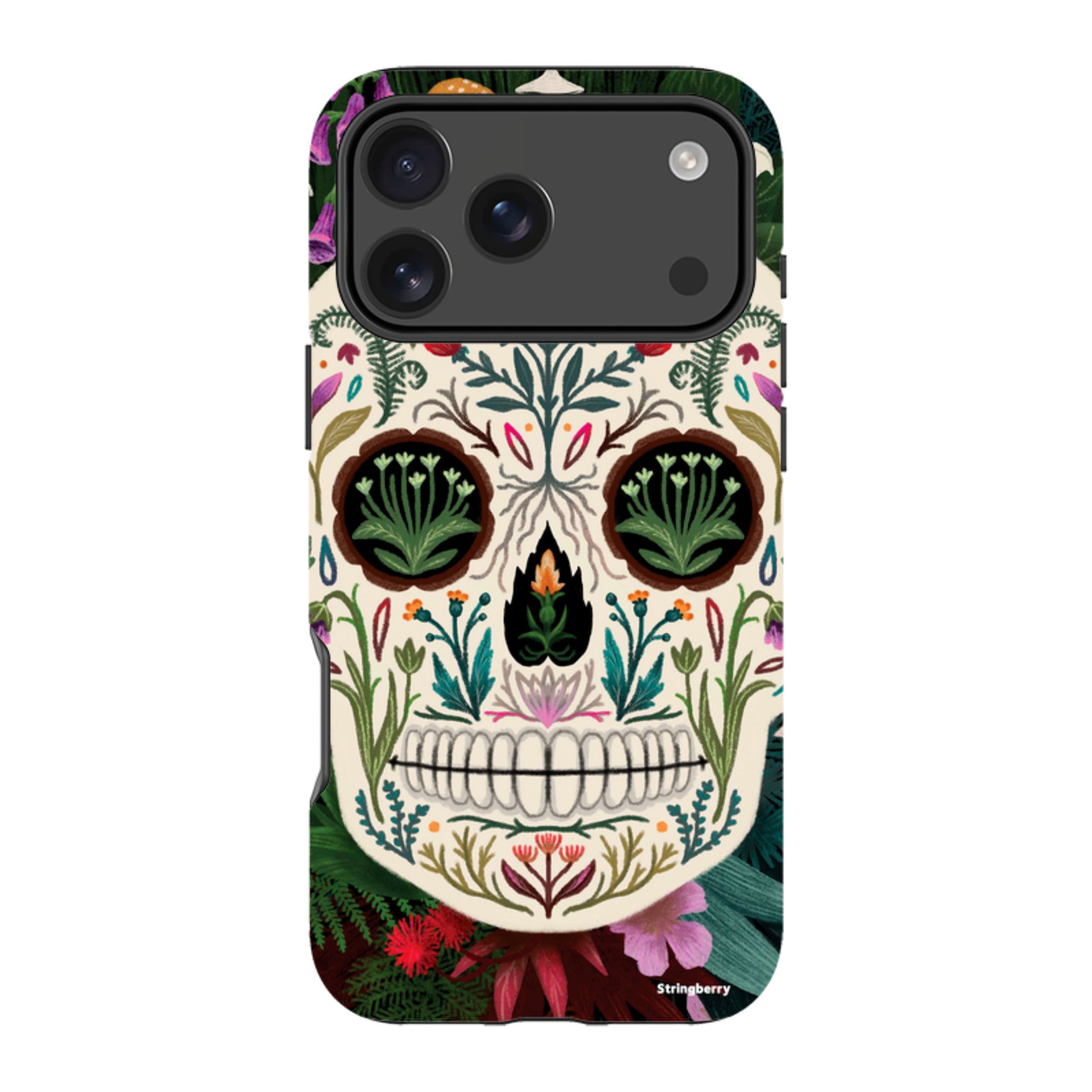 iPhone MagSafe Tough Case -  Poison Sugar Skull By Anna Stead