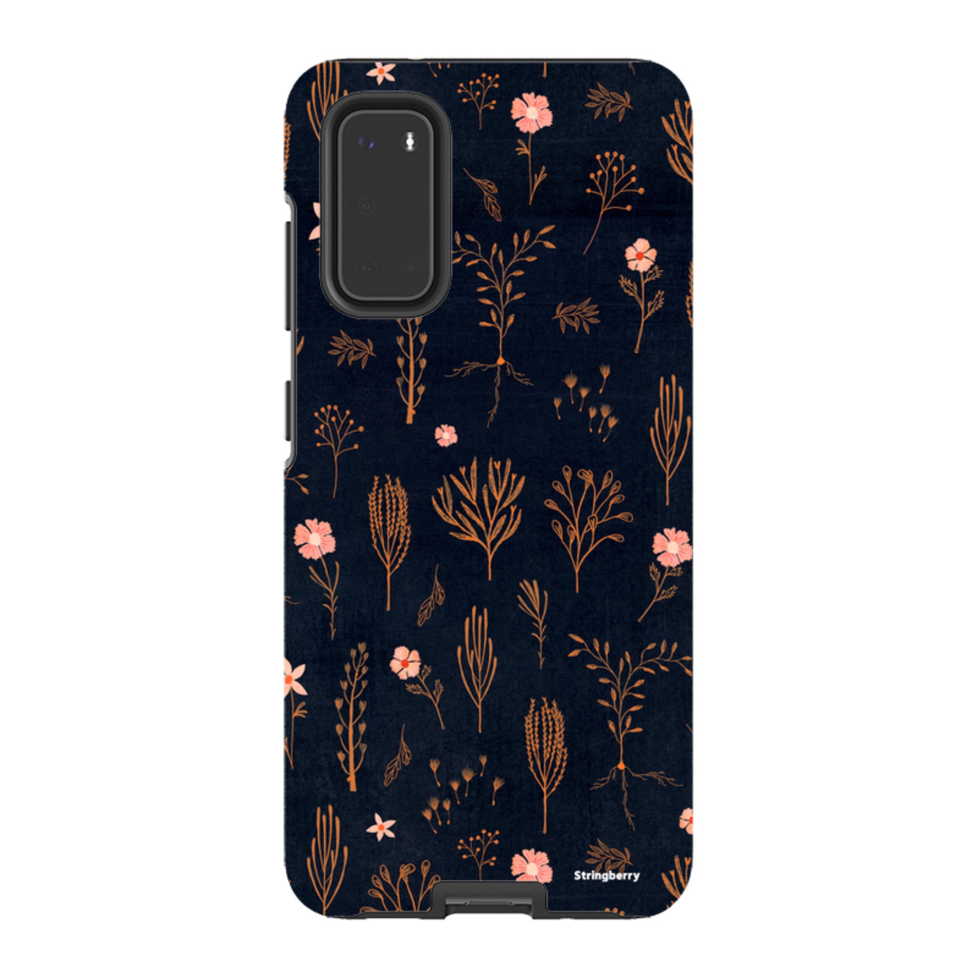 Samsung Tough Case - Floral Light Orange And Pink By Katherine Quinn
