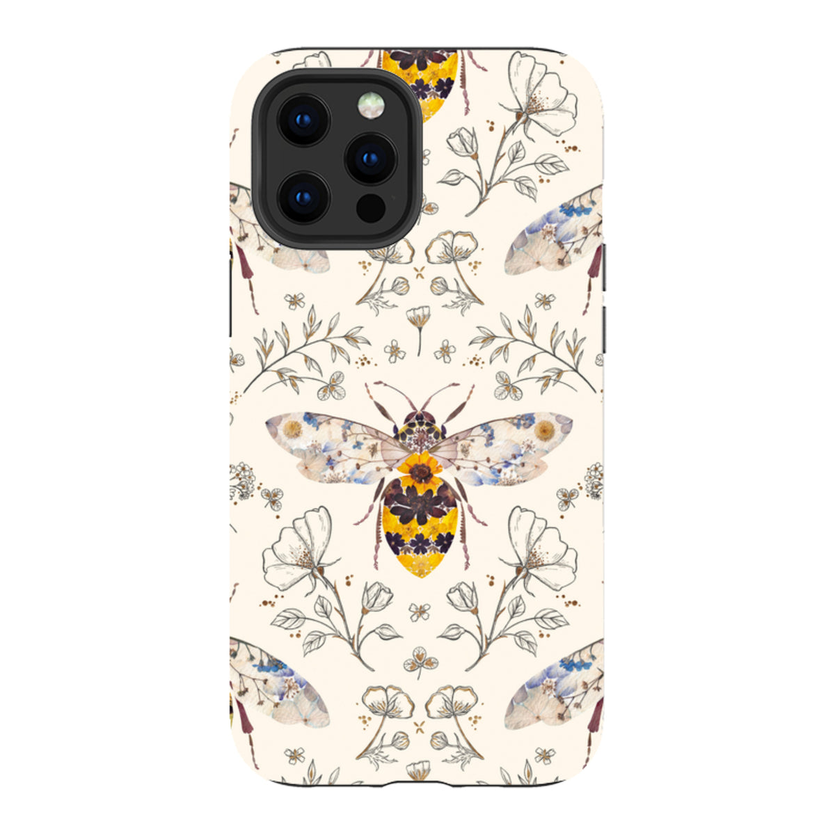 iPhone Tough Case - Alabaster Bumble Bee By Helen Ahpornsiri