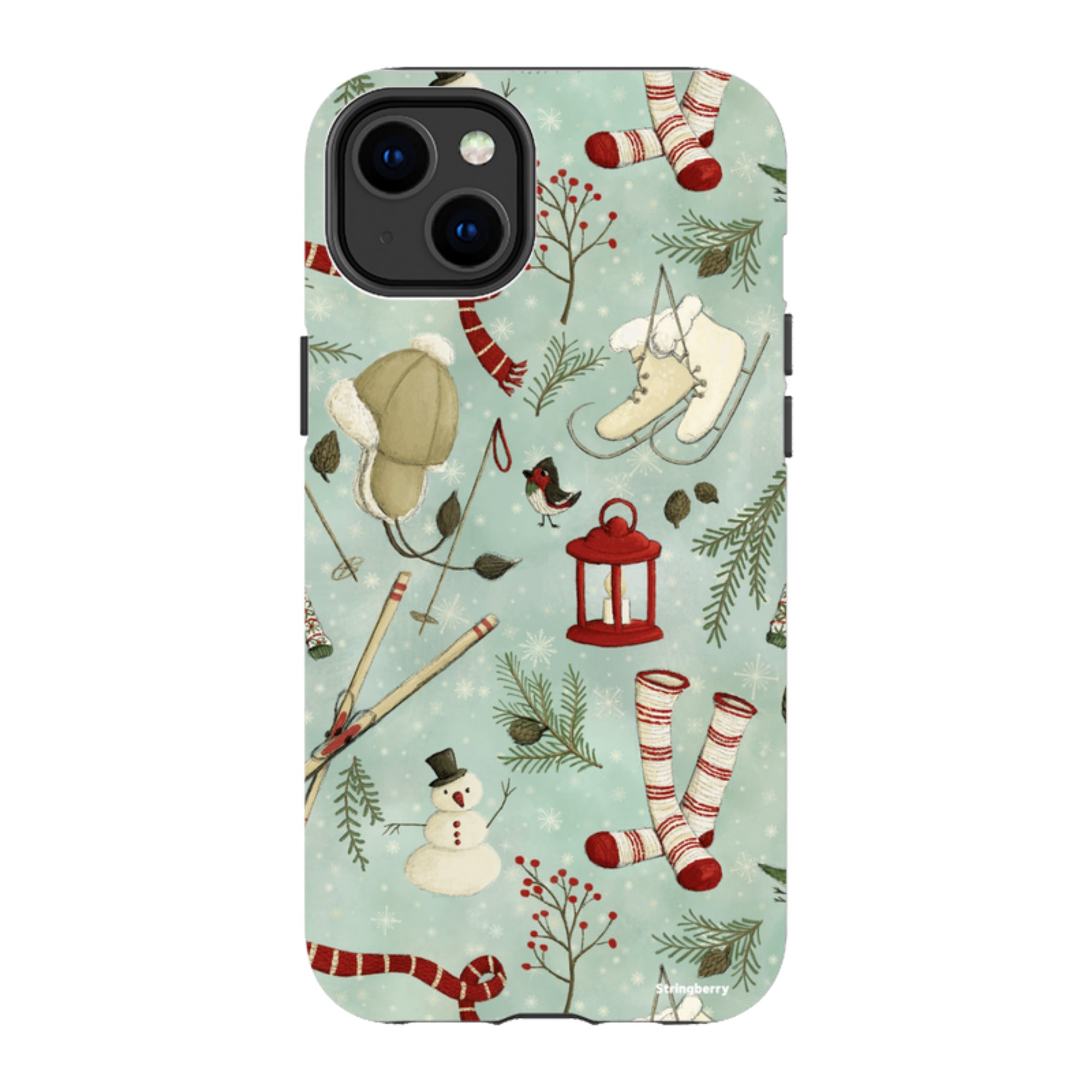 iPhone Tough Case - Winter Pattern By Maja Lindberg