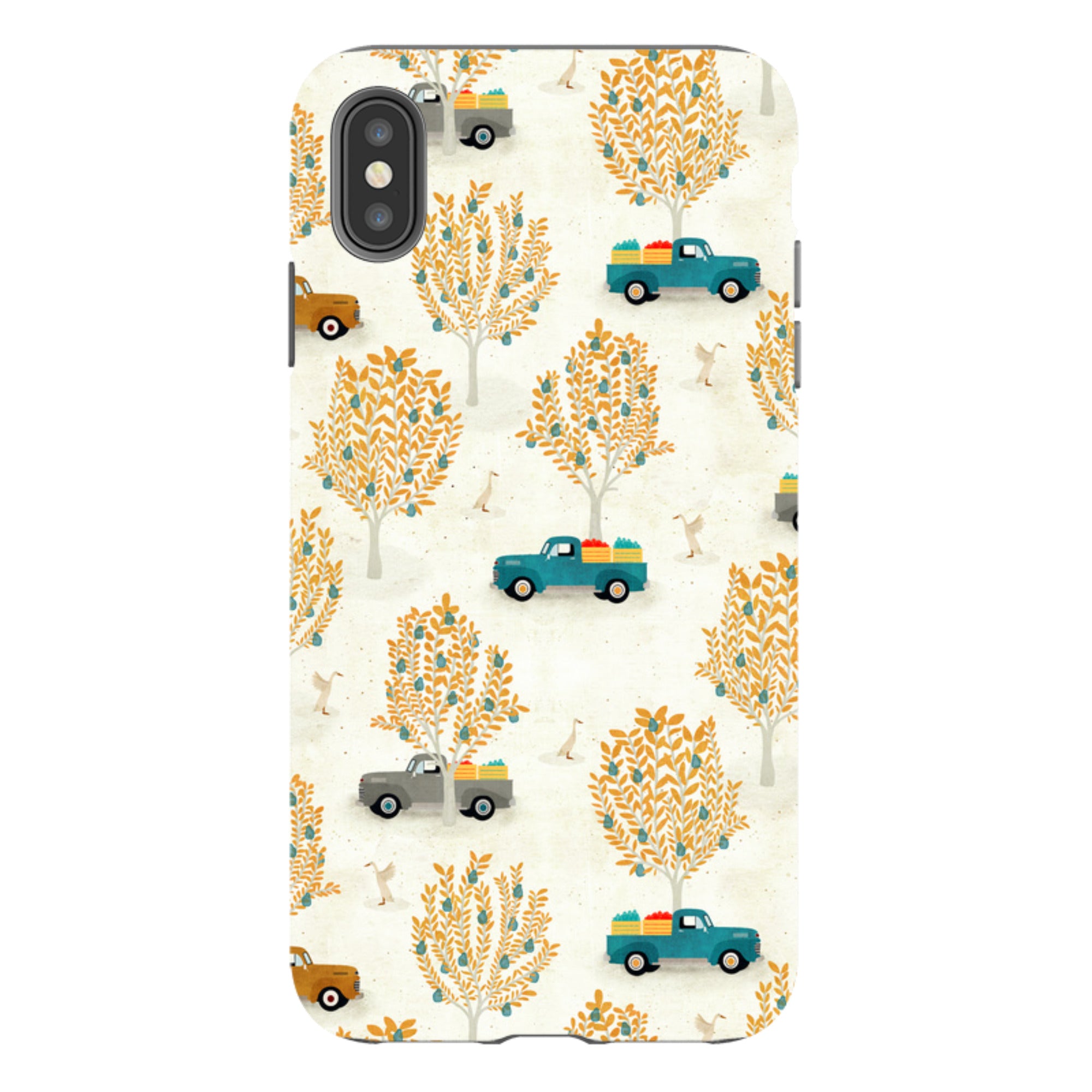 iPhone Tough Case - Pear Trees and Trucks By Katherine Quinn