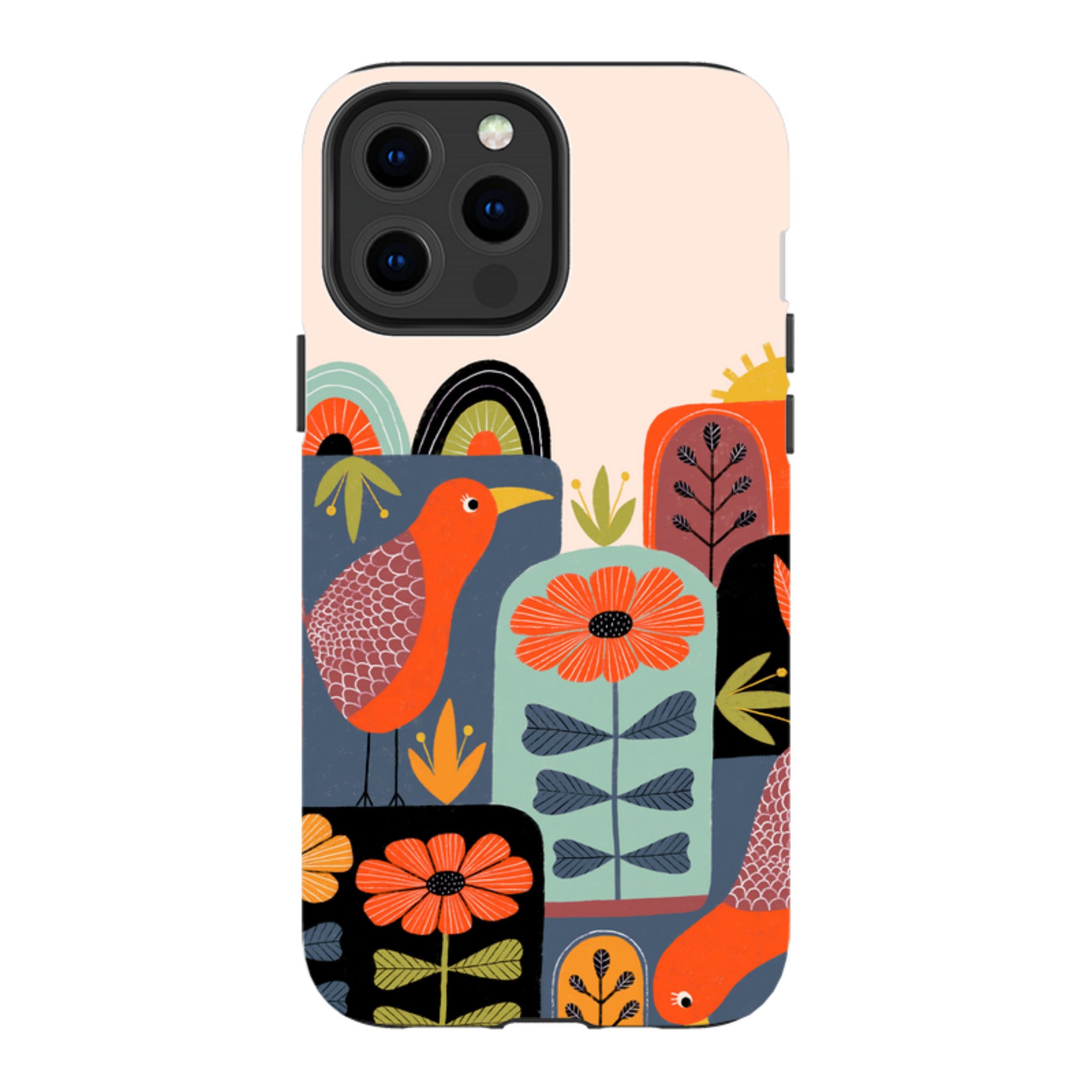 iPhone MagSafe Tough Case -  Folky Birds III By Suzy Taylor