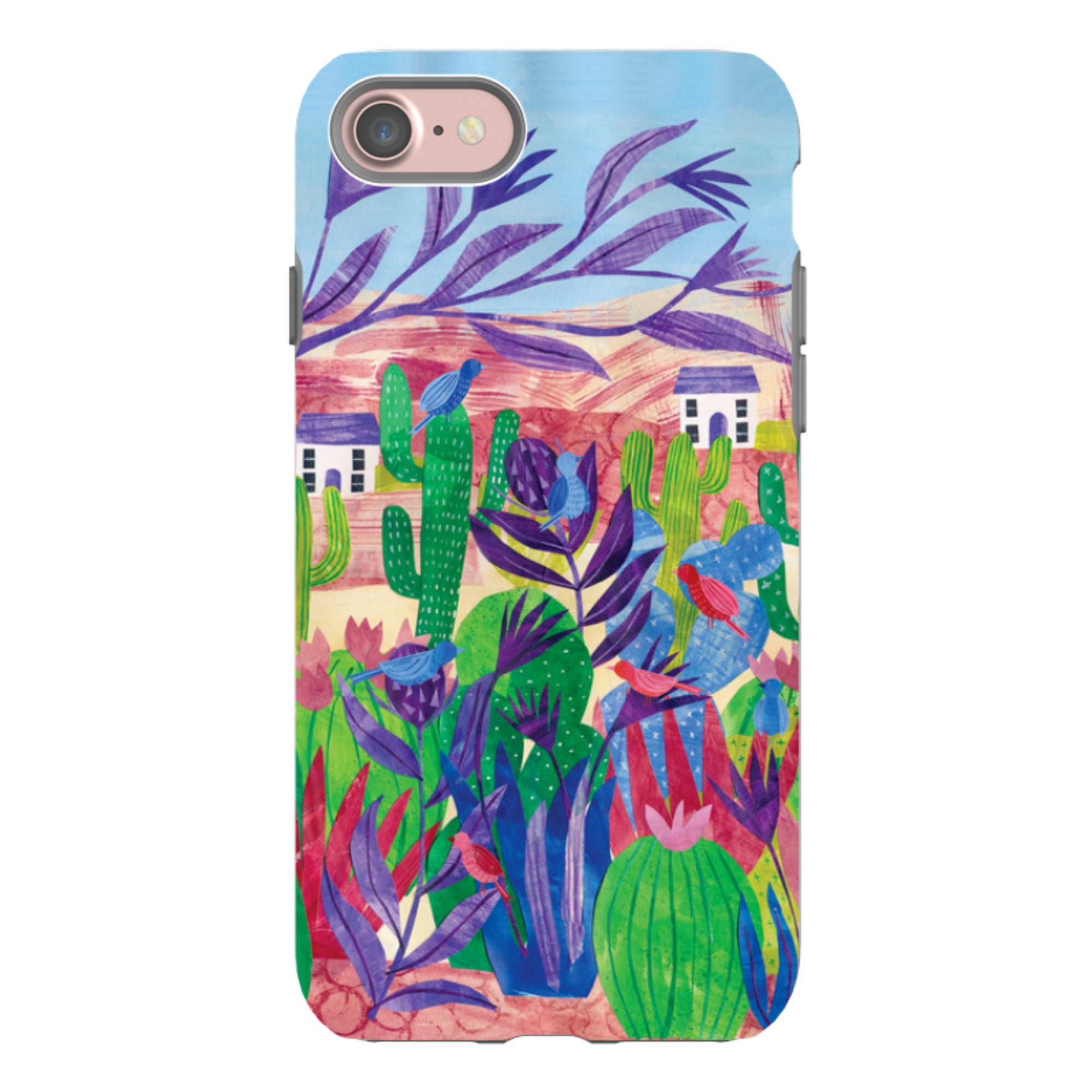iPhone Tough Case - Desert Cactus By Tracey English