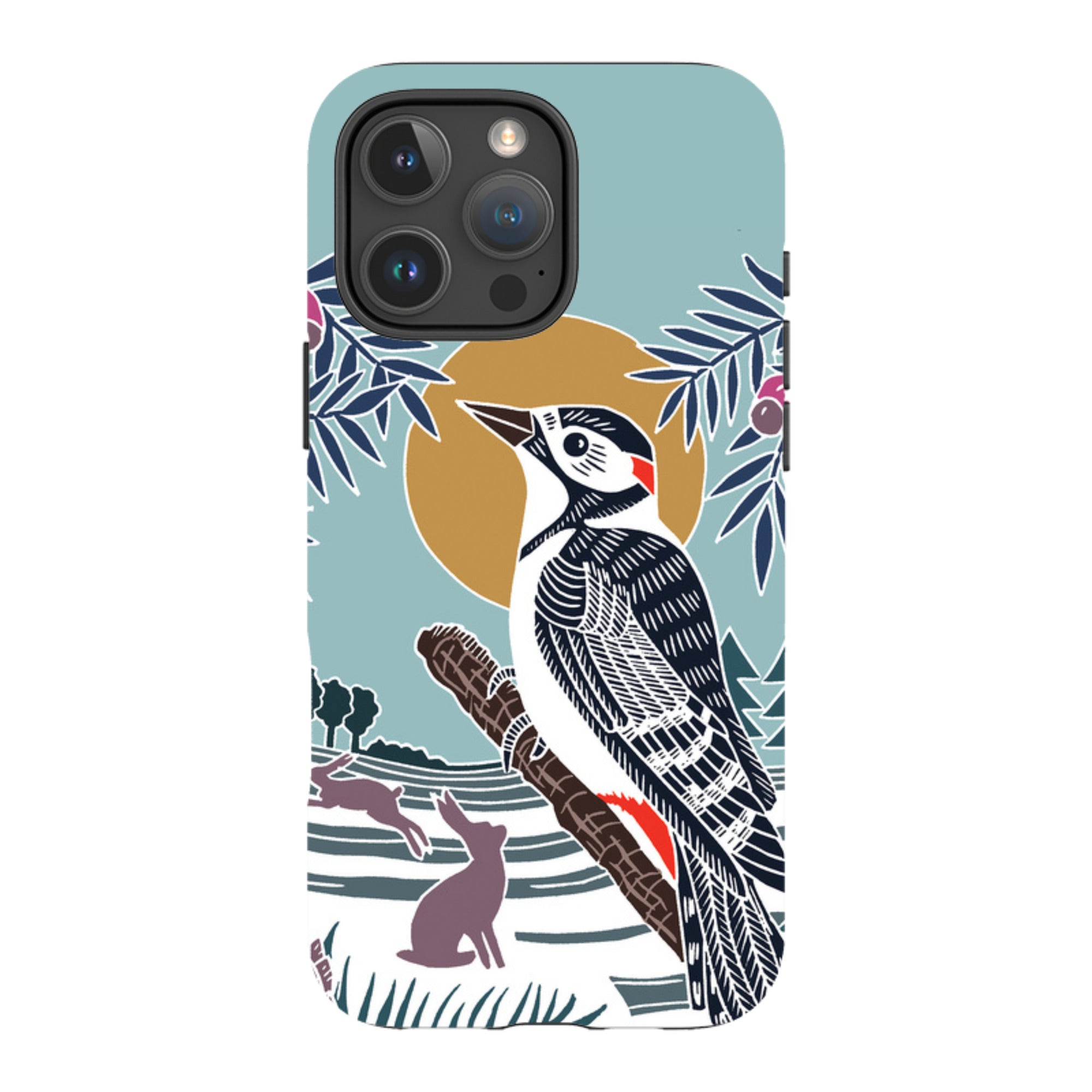 iPhone Tough Case - Woodpecker Brown By Kate Heiss