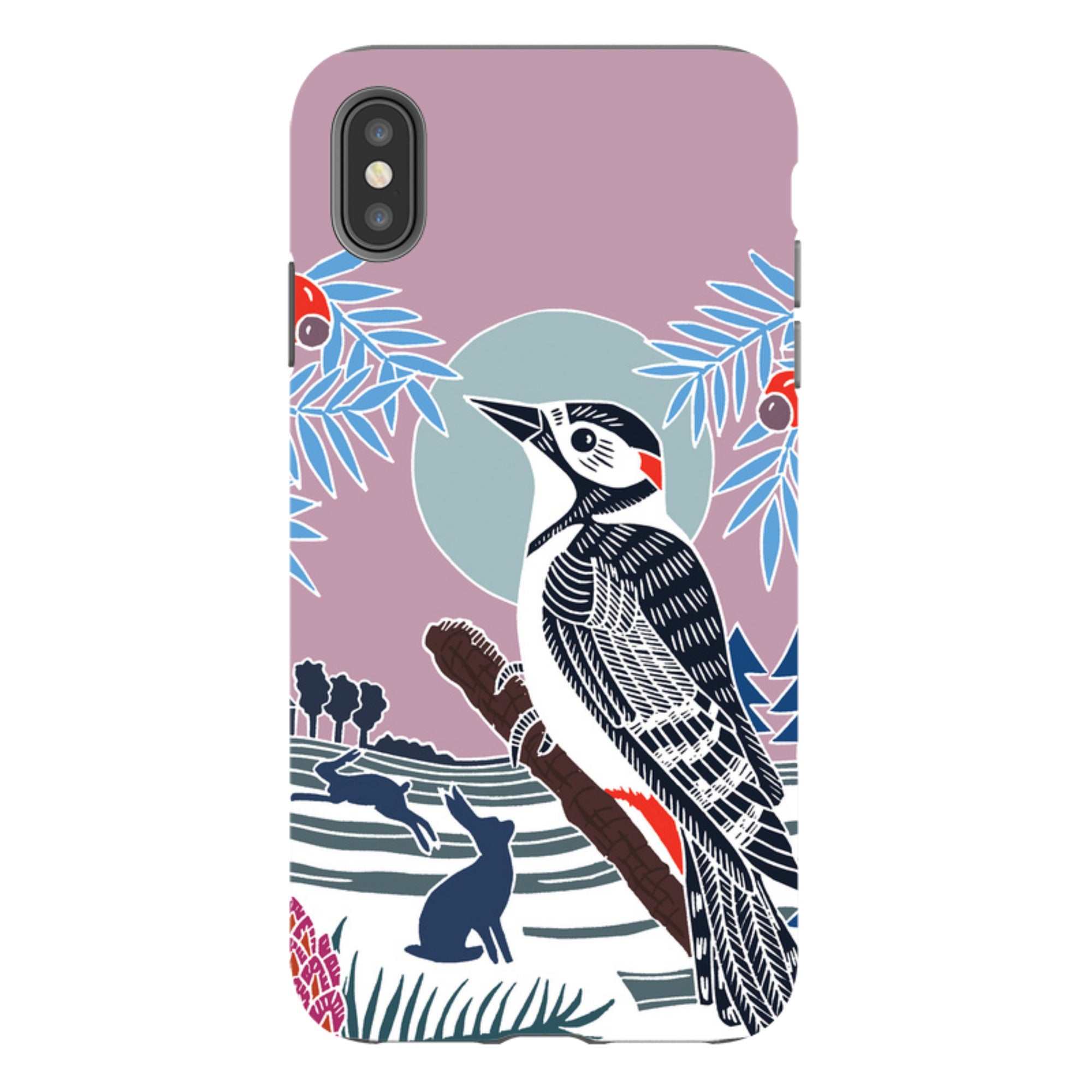iPhone Tough Case - Woodpecker Pale By Kate Heiss