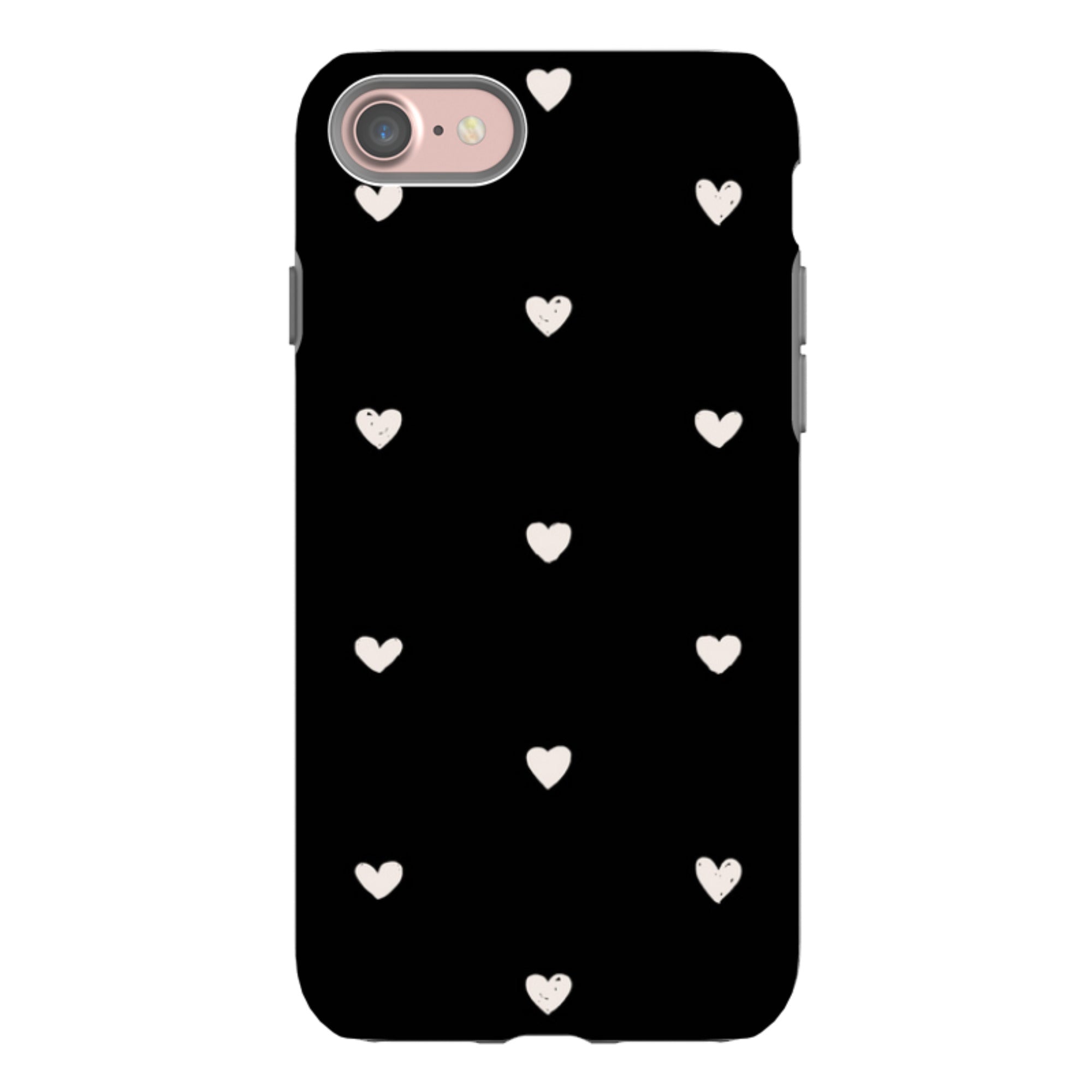 iPhone Tough Case - Hearts Black
