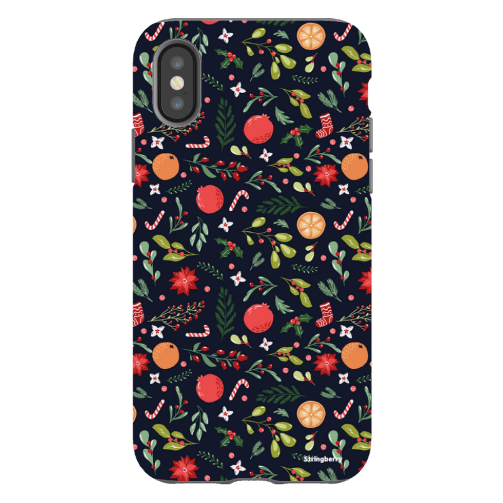 iPhone Tough Case - Oranges and Candy Canes II