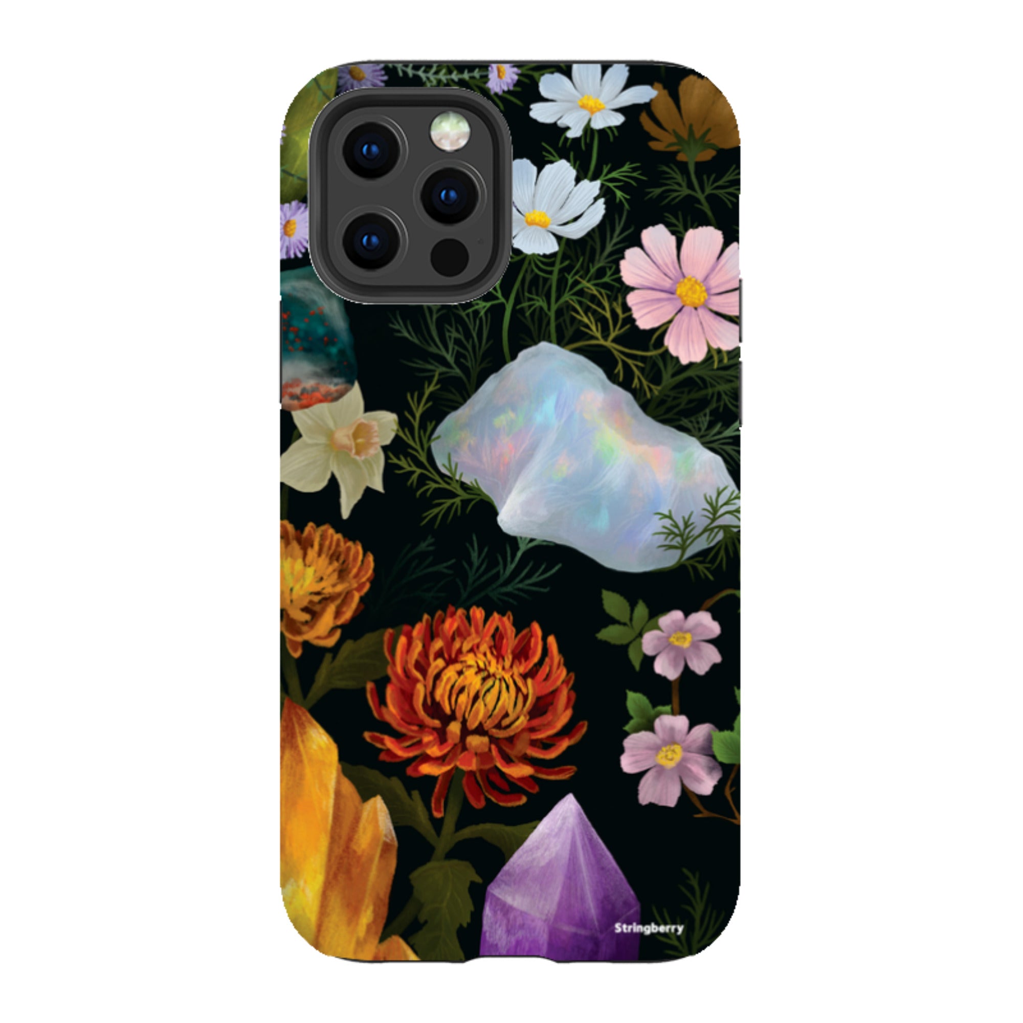 iPhone Tough Case - Crystal Flowers By Anna Stead