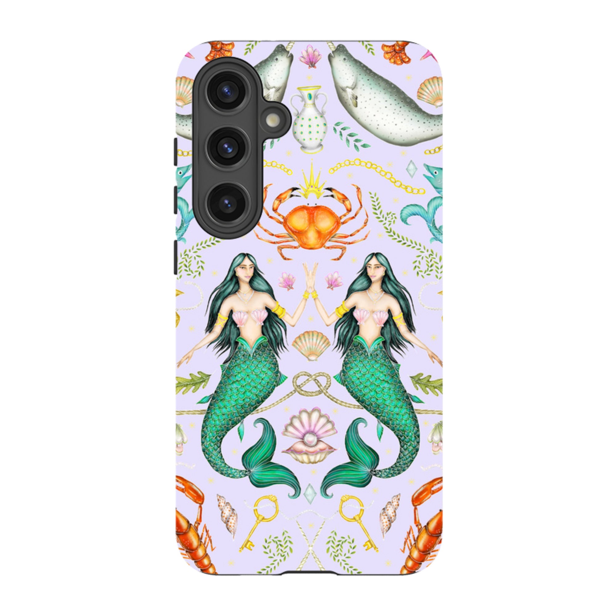 Samsung Tough Case - Tritons Treasure Lilac By Catherine Rowe