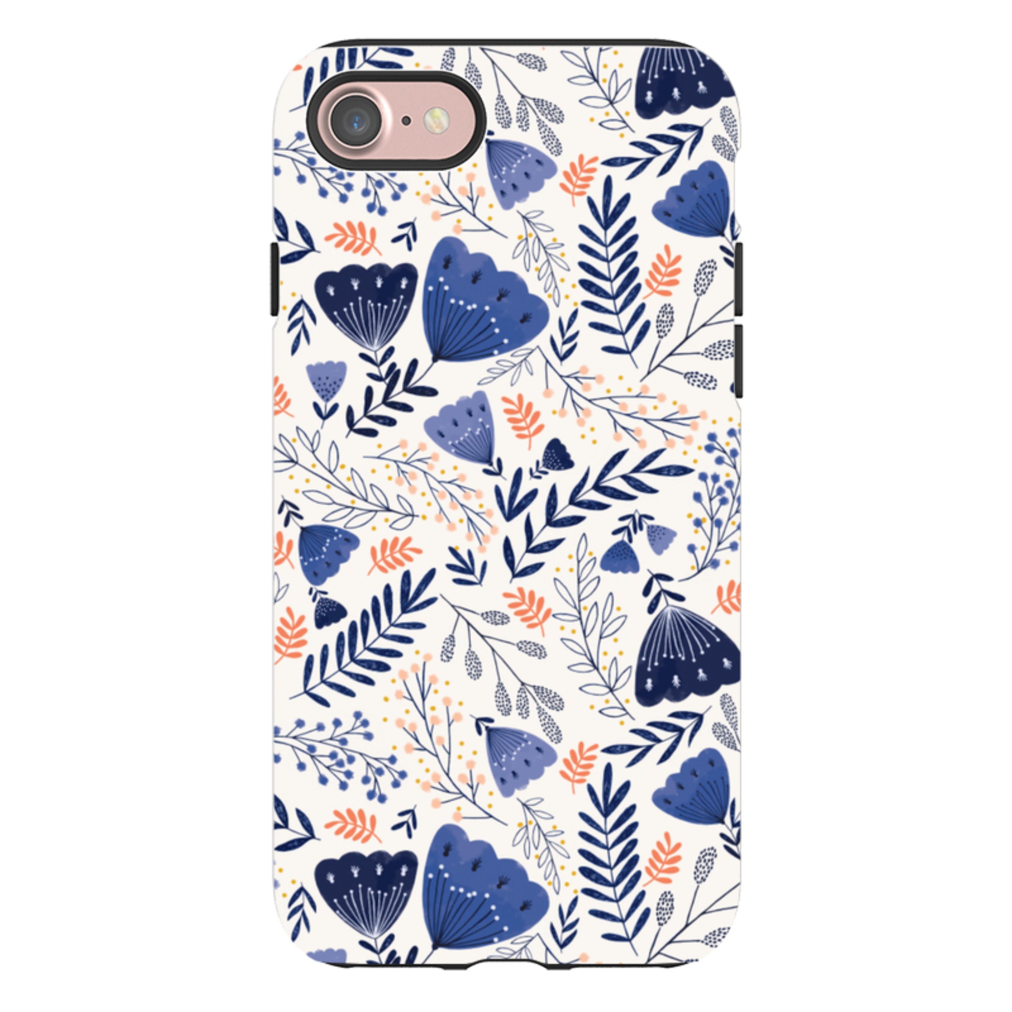 iPhone Tough Case - Blue Floral By Jade Mosinski