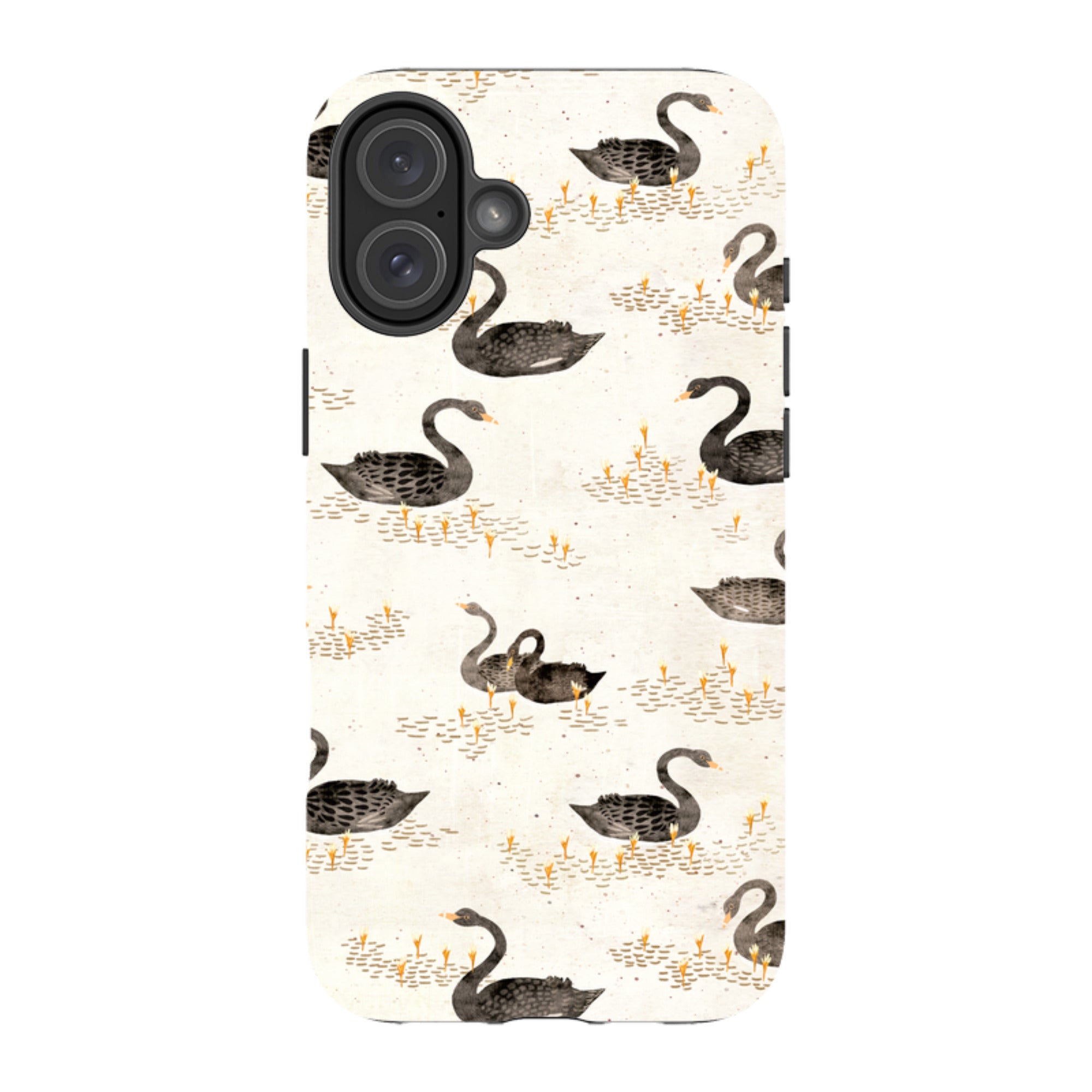 iPhone Tough Case - Swans Cream By Katherine Quinn