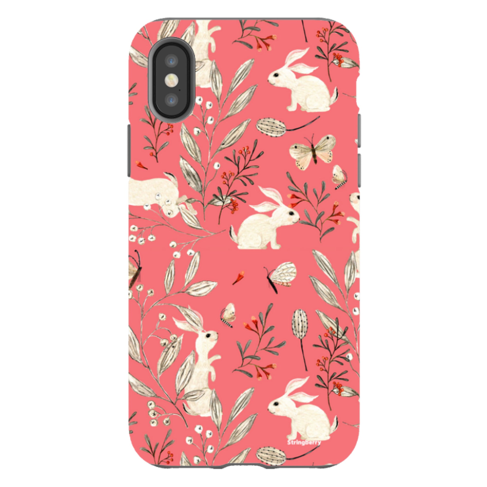 iPhone Tough Case - Bunnies Raspberries By Katherine Quinn