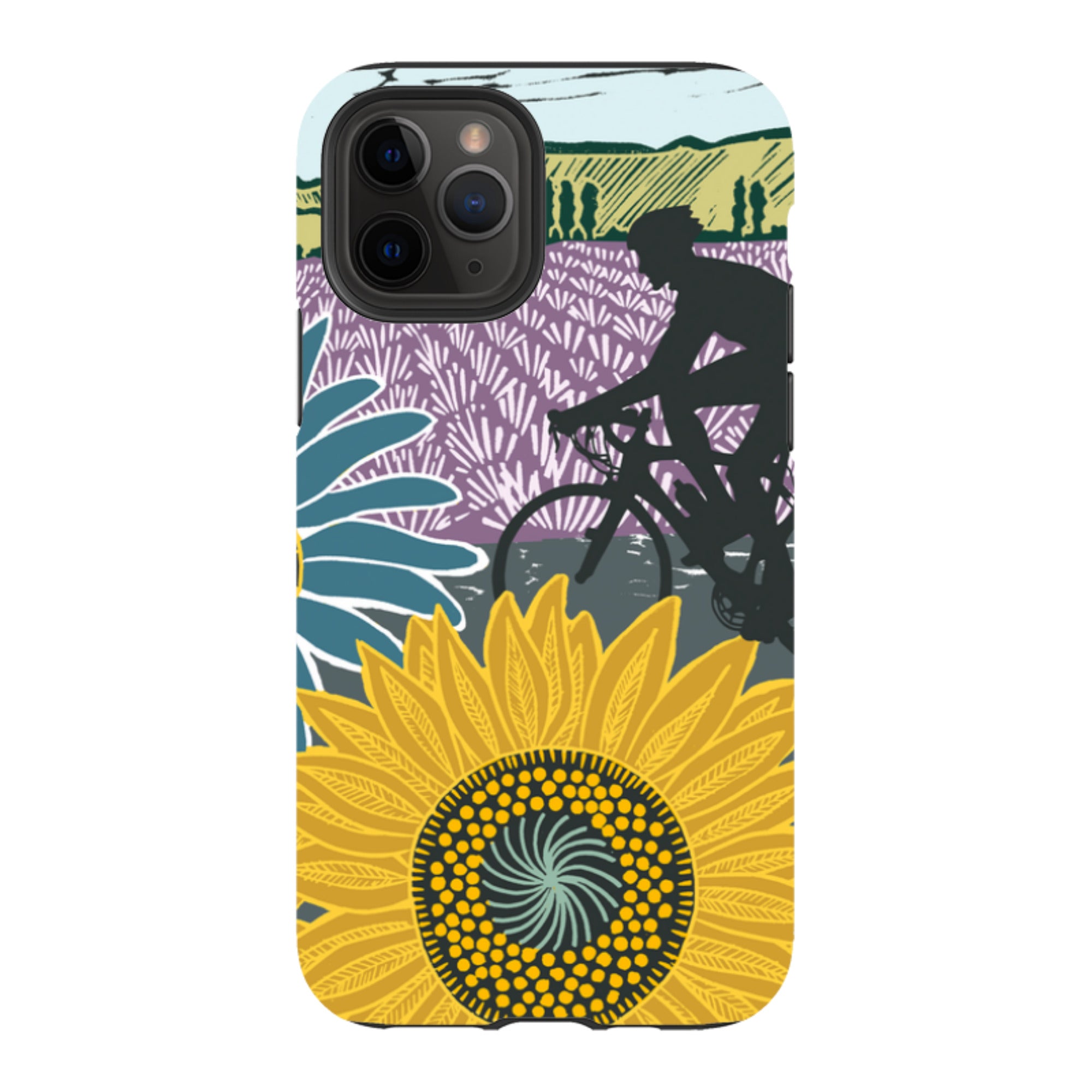 iPhone Tough Case - Bike And Sunflowers By Kate Heiss