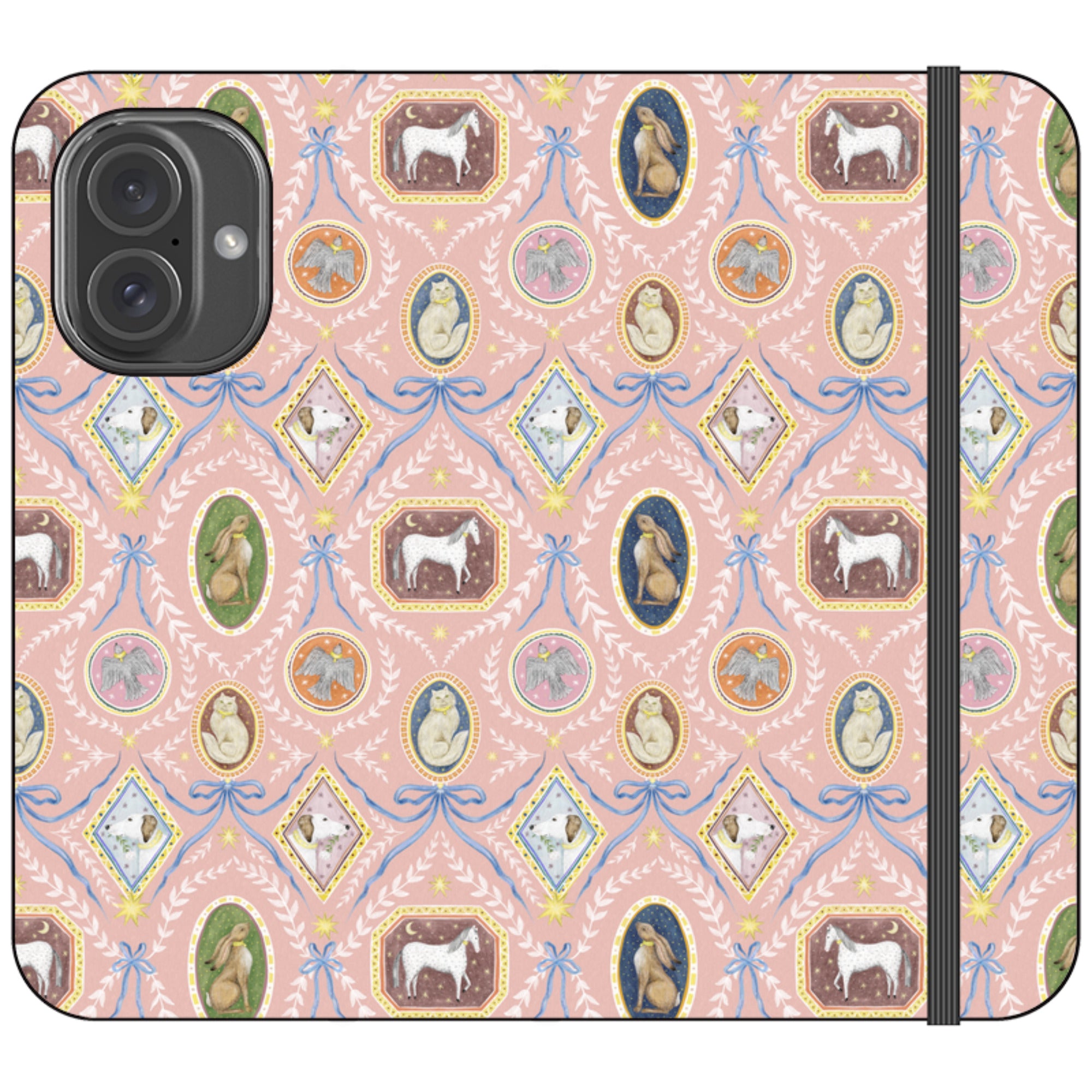 Charleston Peach Pink Wallet Case By Catherine Rowe