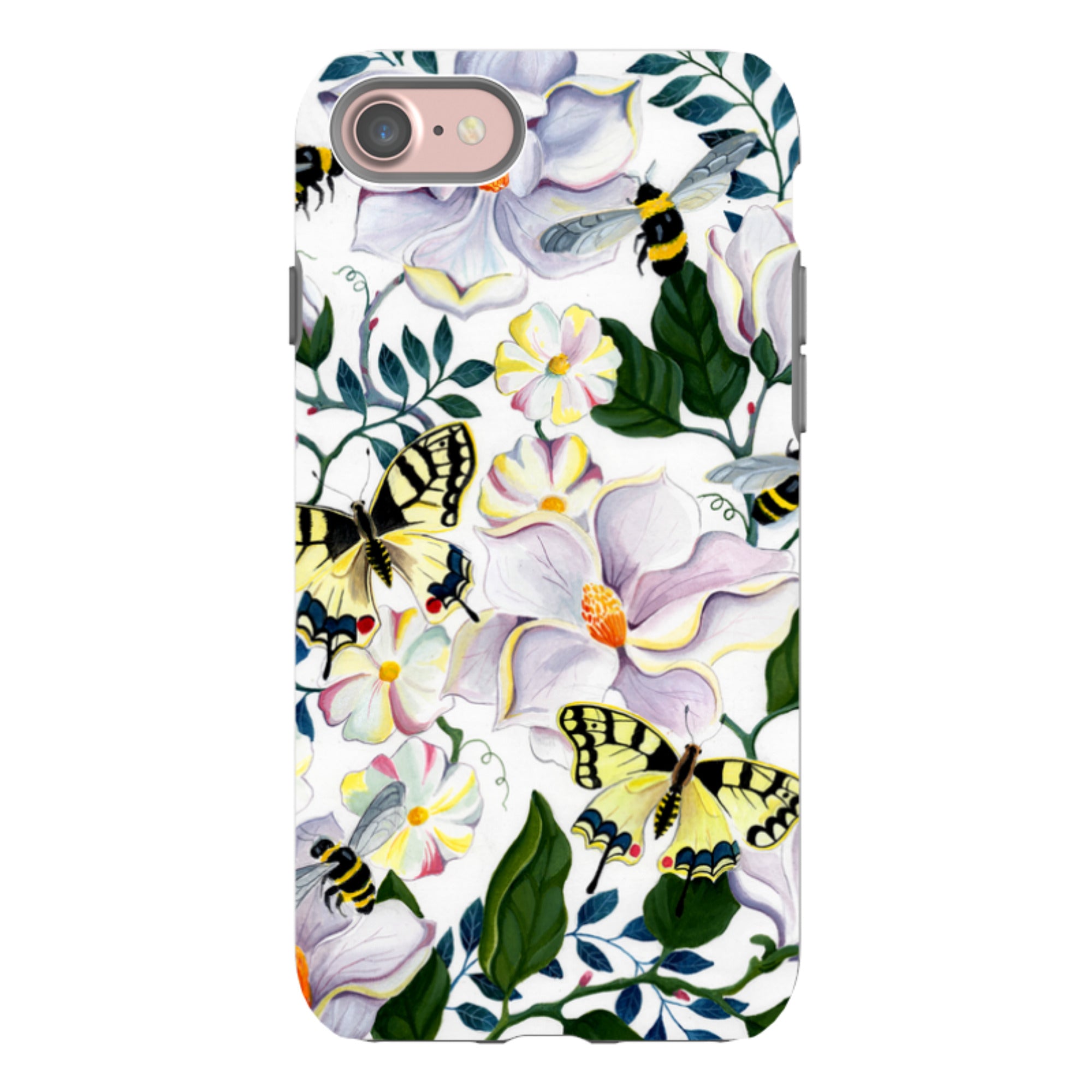iPhone Tough Case - Bees And Magnolia By Bex Parkin