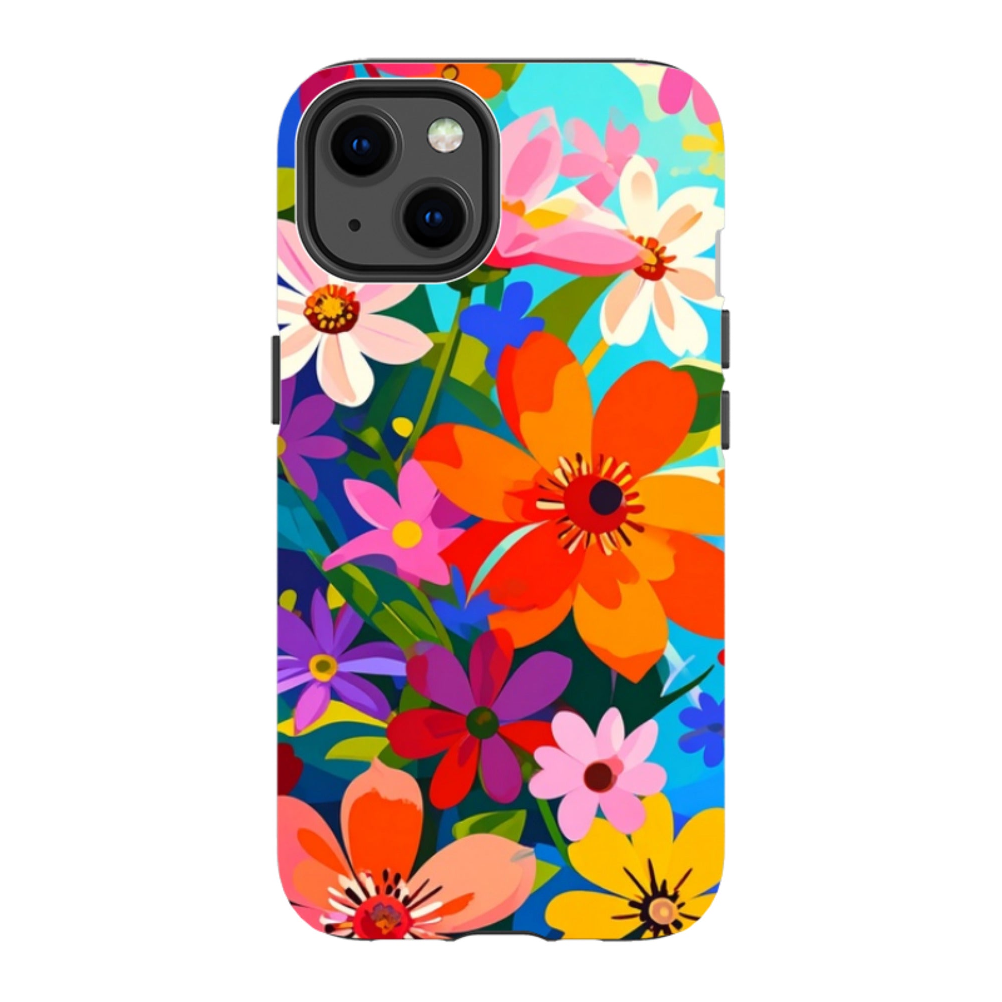 iPhone Tough Case - Rainbow Floral