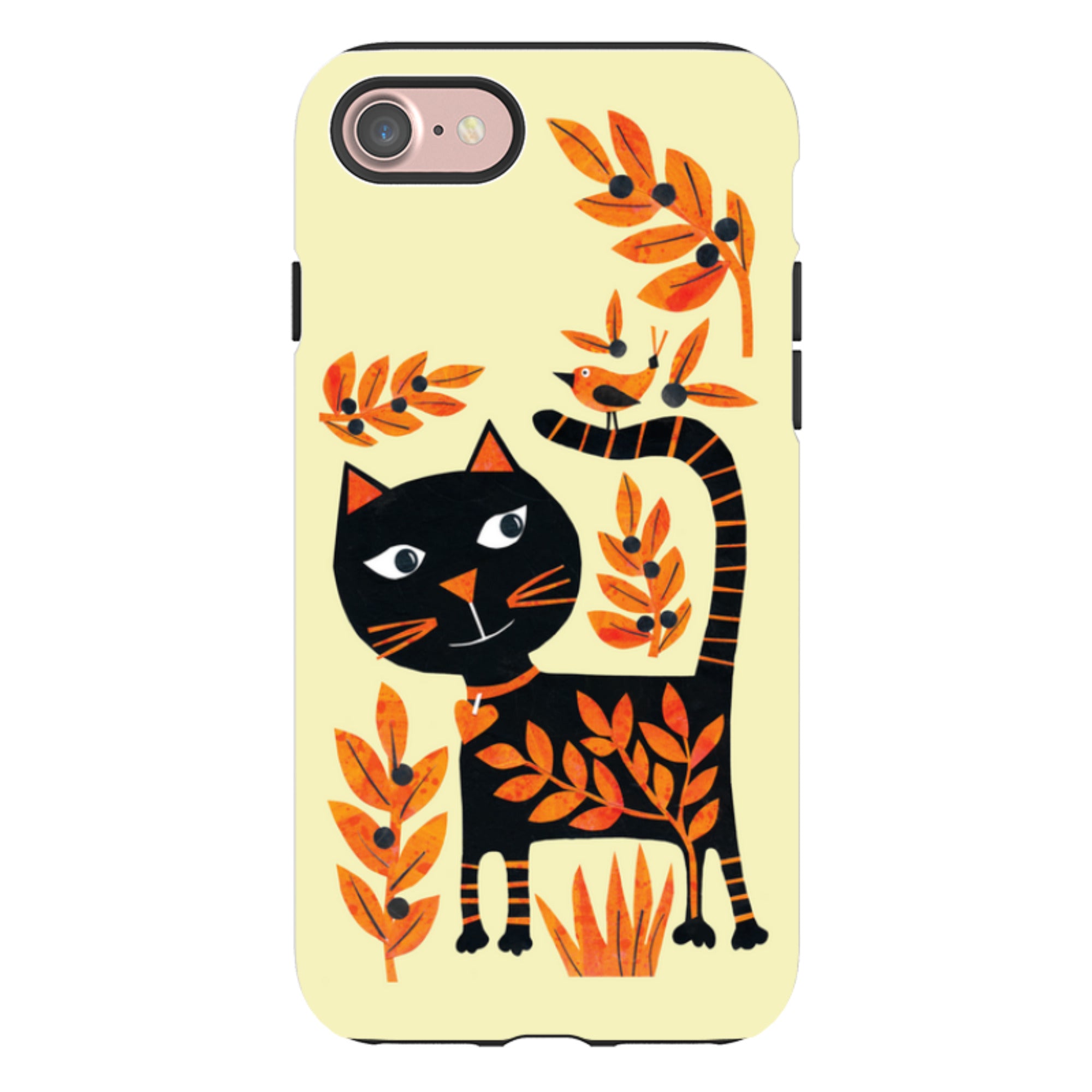 iPhone Tough Case - Halloween Folk Cat By Tracey English