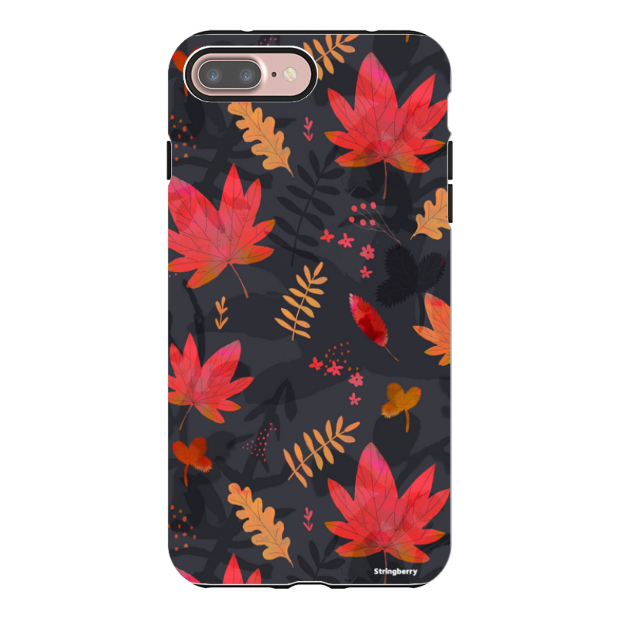 iPhone Tough Case - Autumn Leaves Dark