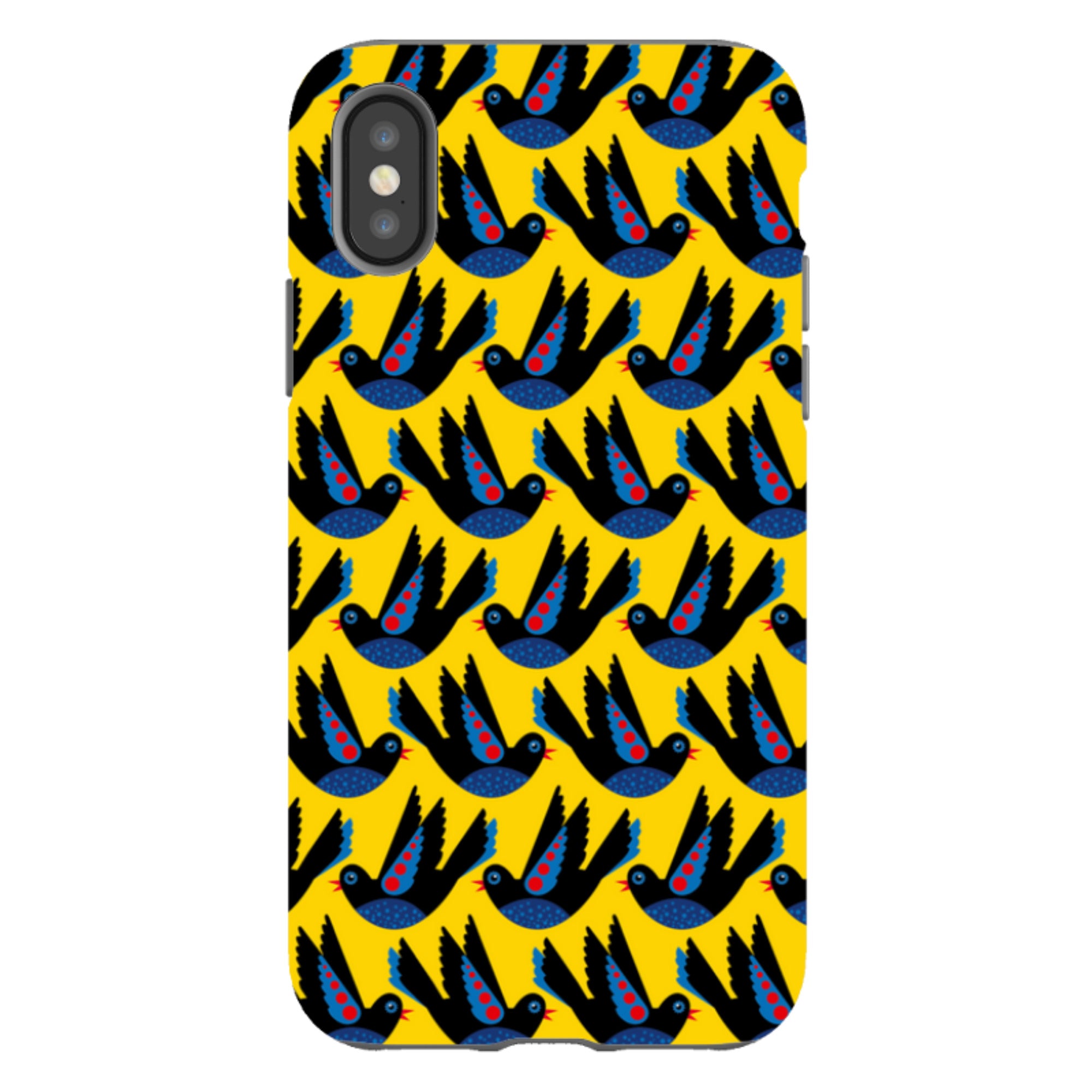iPhone Tough Case - Black Bird By Patternistas