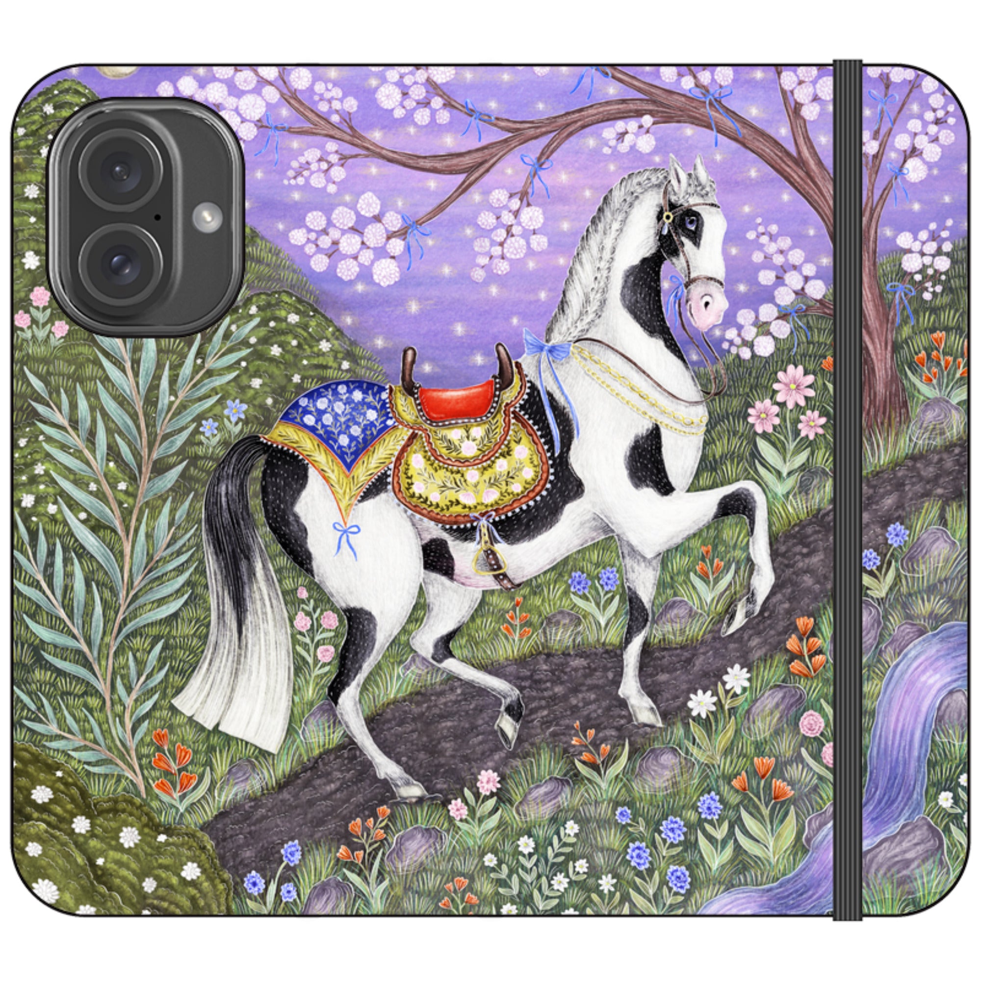 Sunset Steed Wallet Case By Catherine Rowe