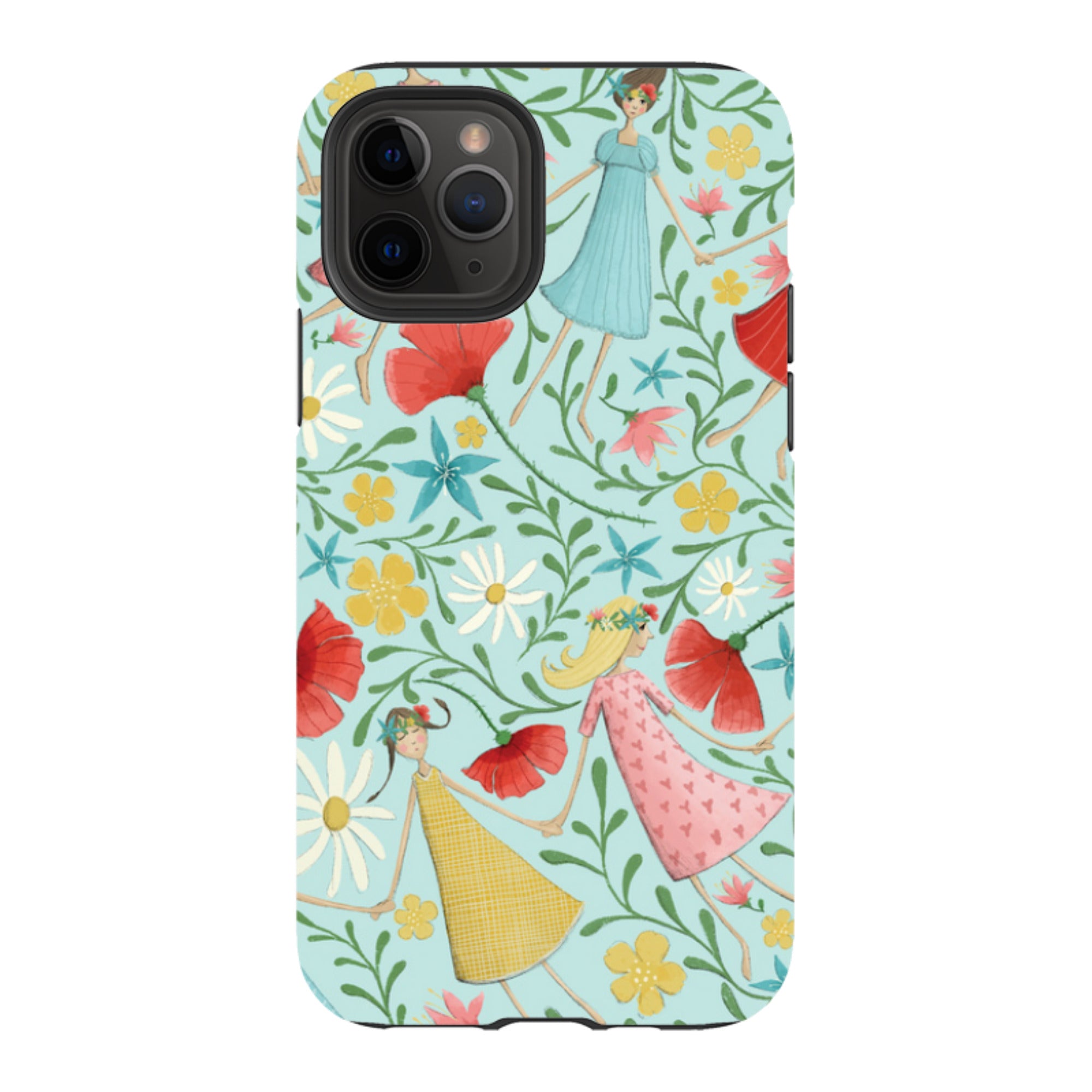 iPhone Tough Case - Midsummer Dance Blue By Maja Lindberg