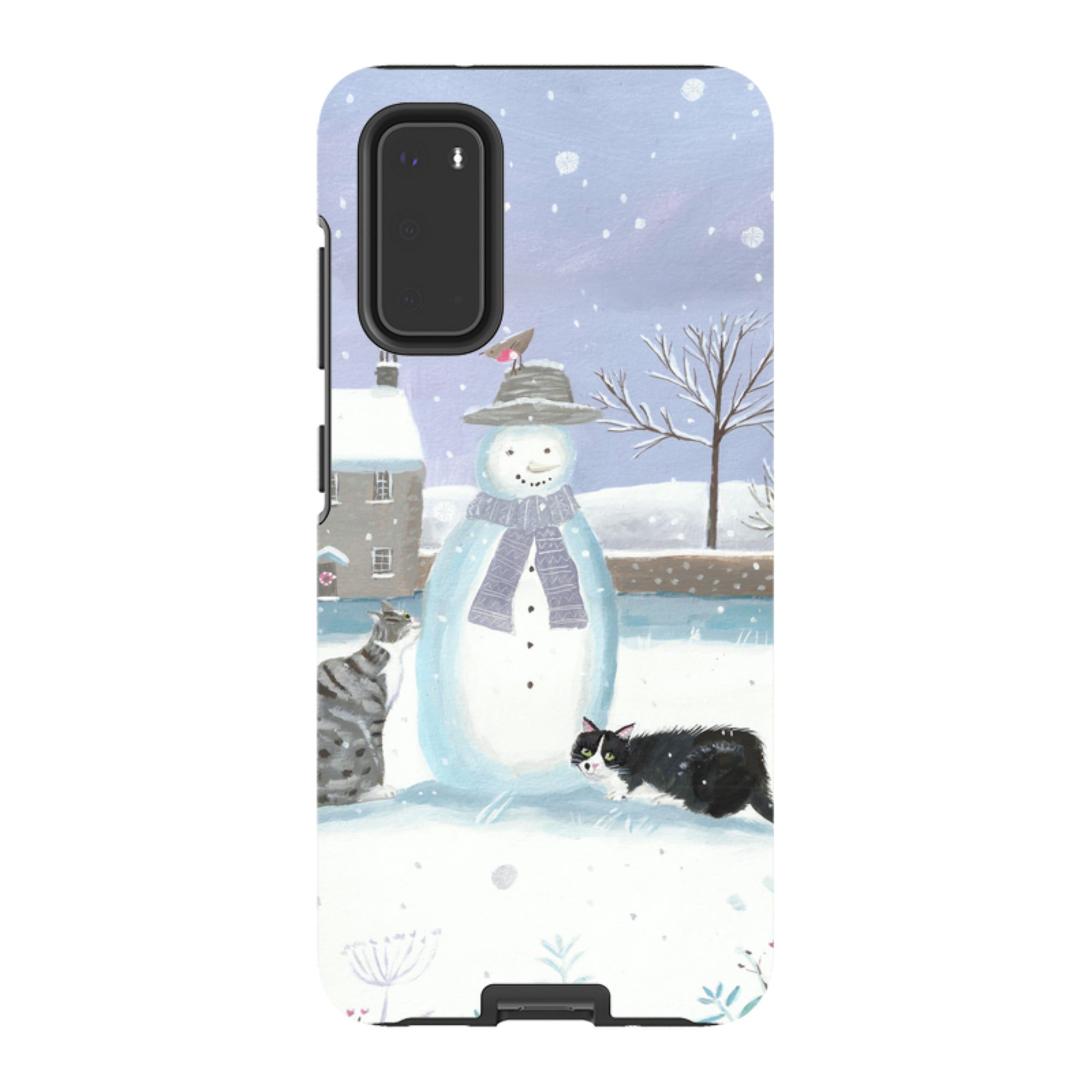 Samsung Tough Case - Snowman And Cats By Mary Stubberfield