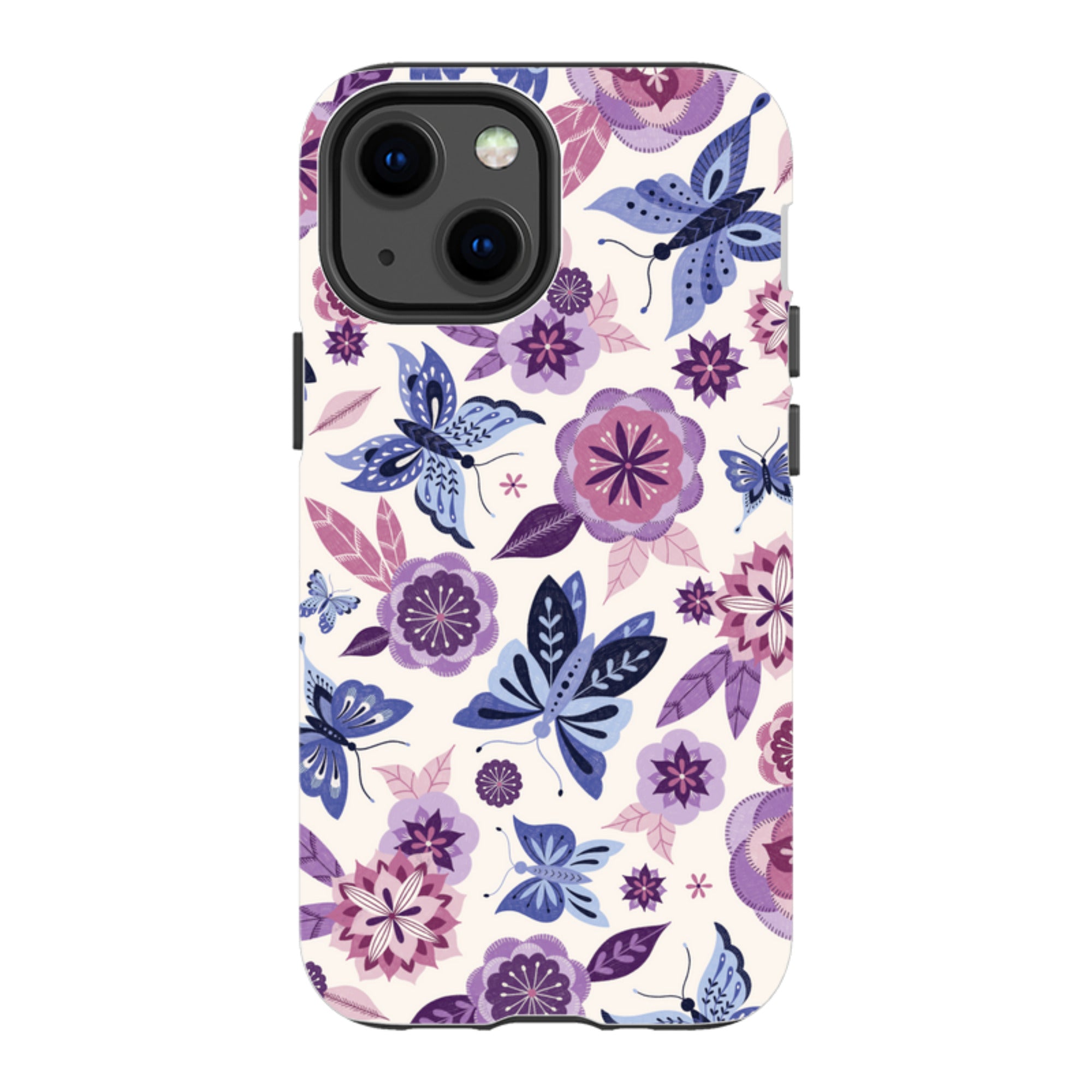 iPhone Tough Case - Butterfly Blooms Ivory By Jenny Zemanek