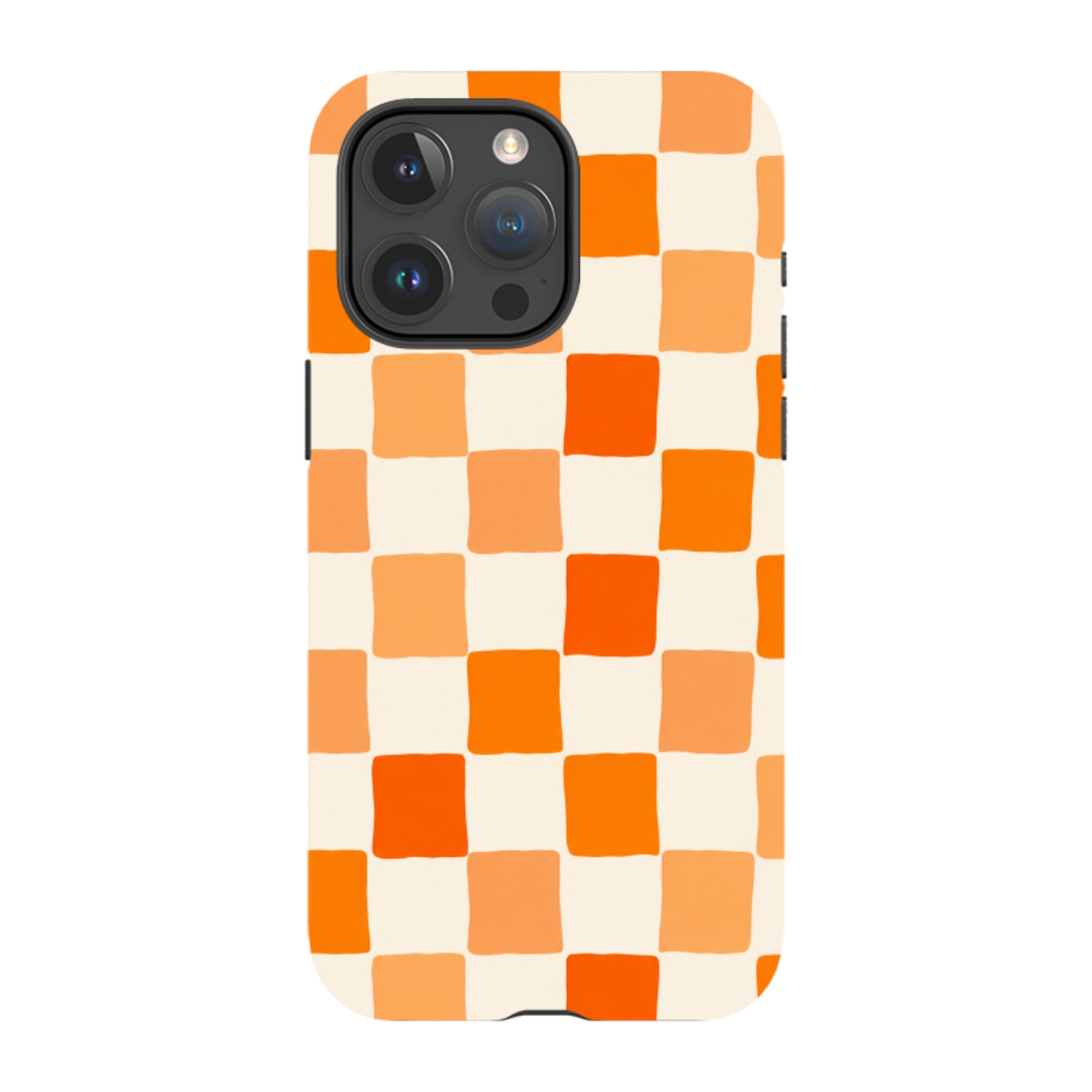 iPhone Tough Case - Orange Checkerboard