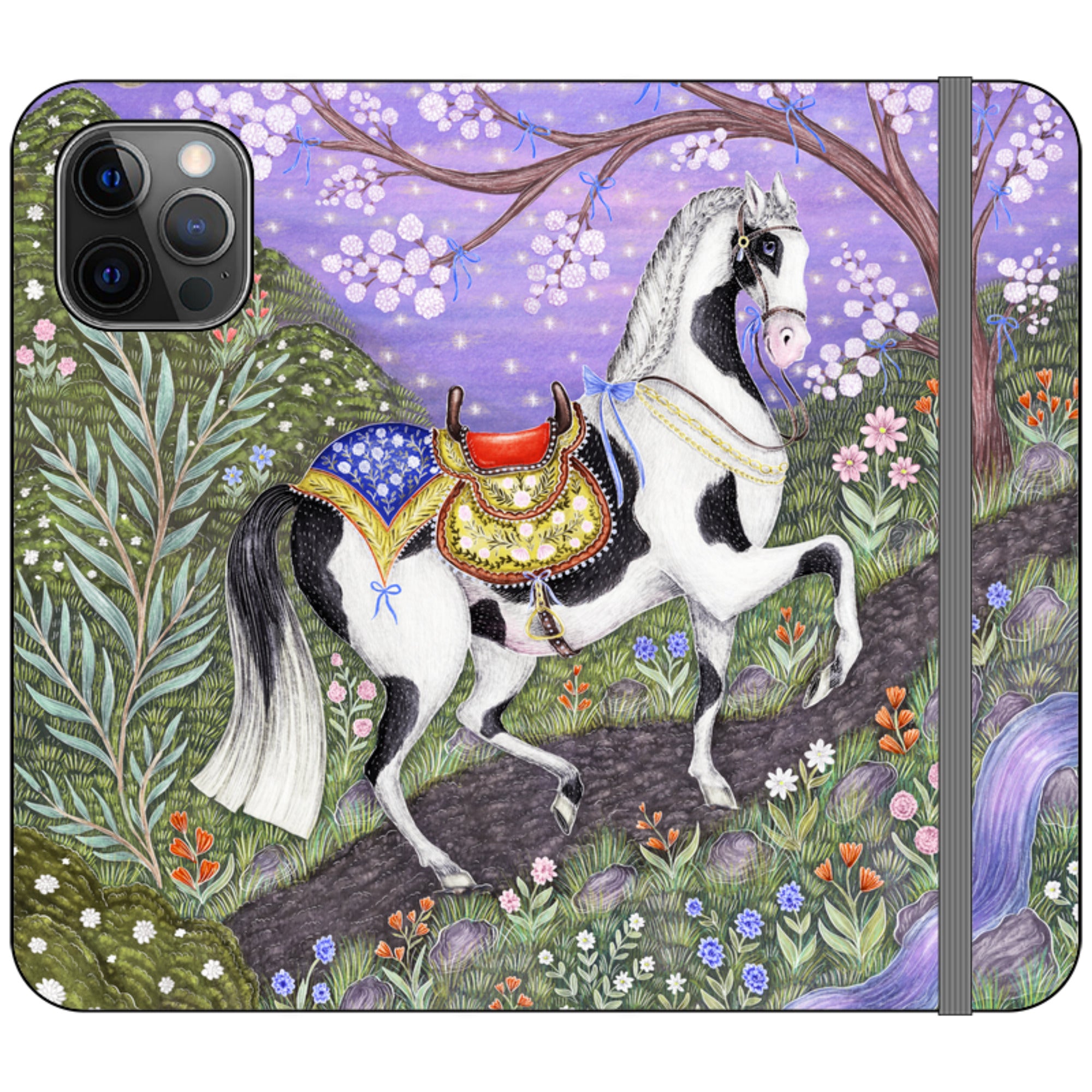 Sunset Steed Wallet Case By Catherine Rowe