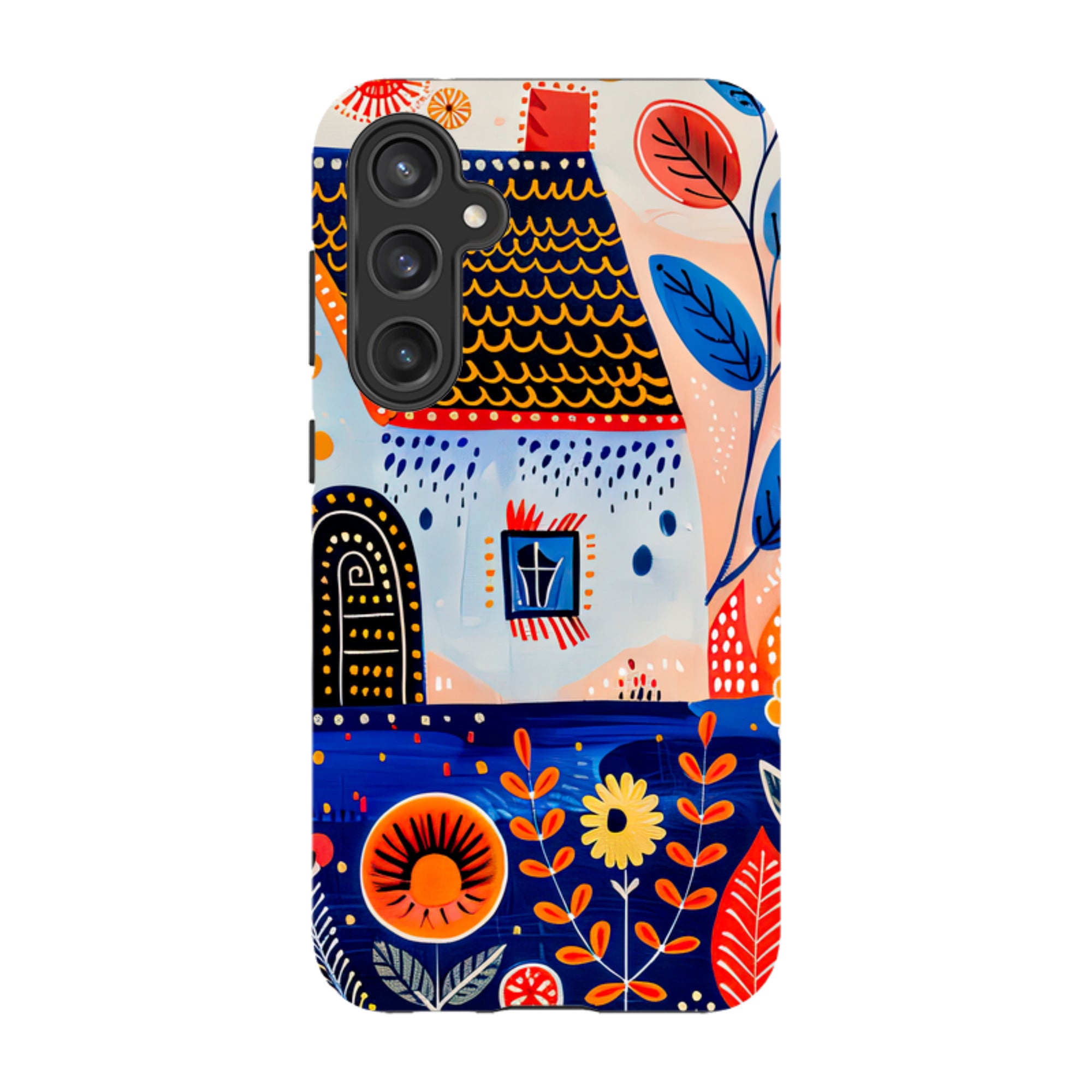 Samsung Tough Case - Folk Art House VIII