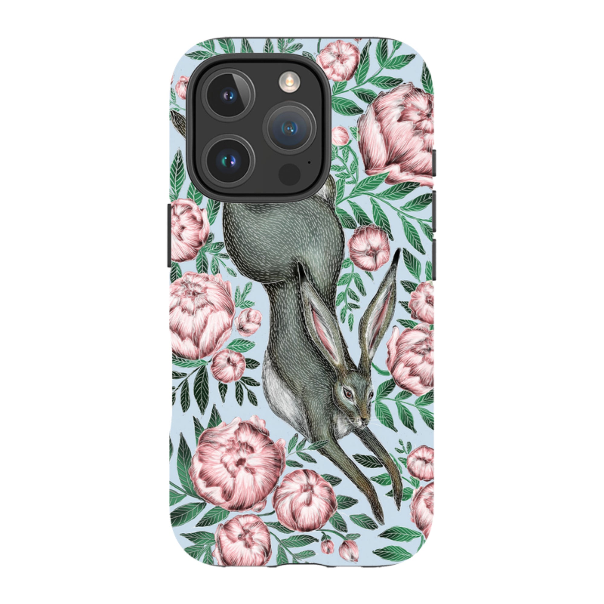 iPhone MagSafe Tough Case - Hare and Peonies By Catherine Rowe