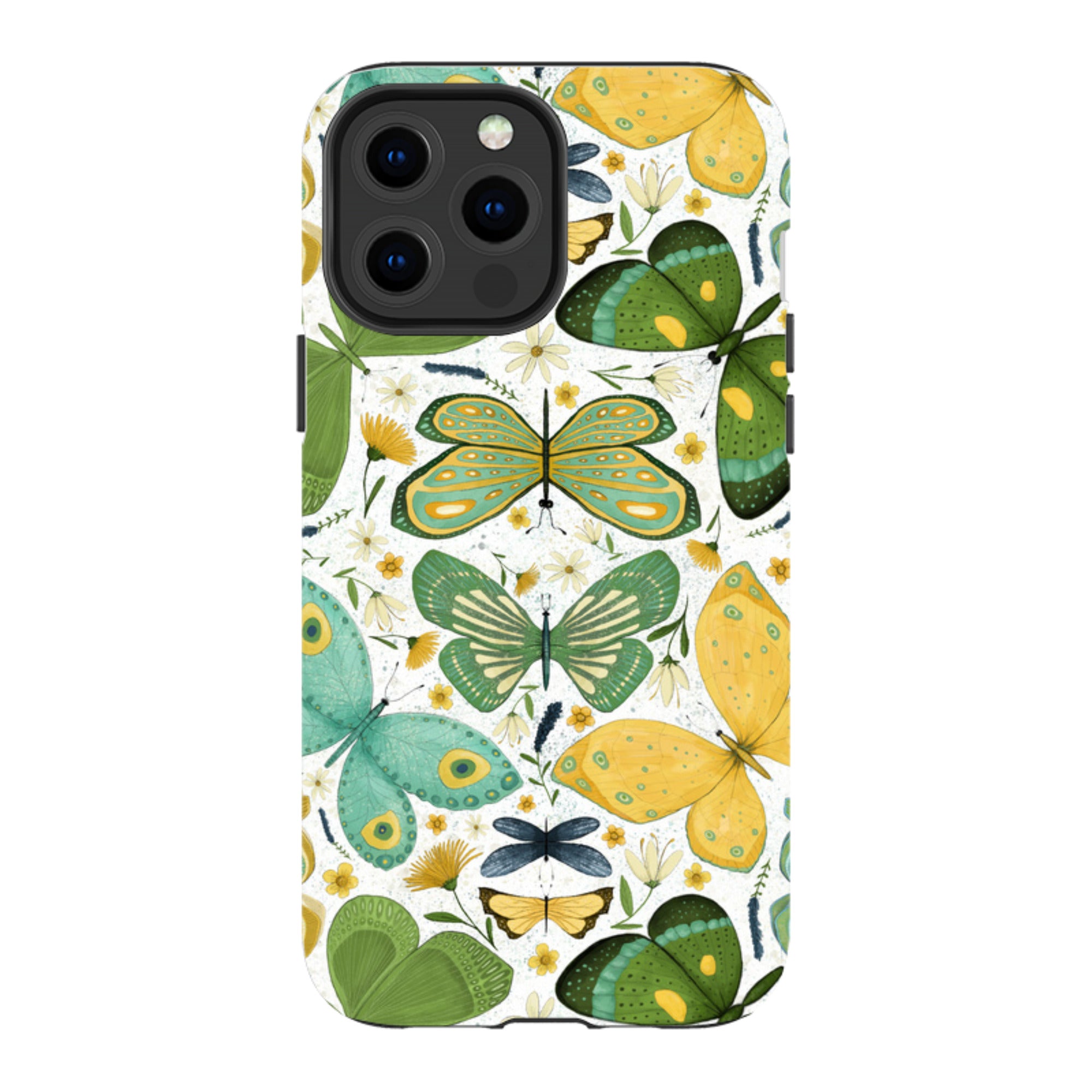 iPhone Tough Case - Green Butterflies By Maja Lindberg