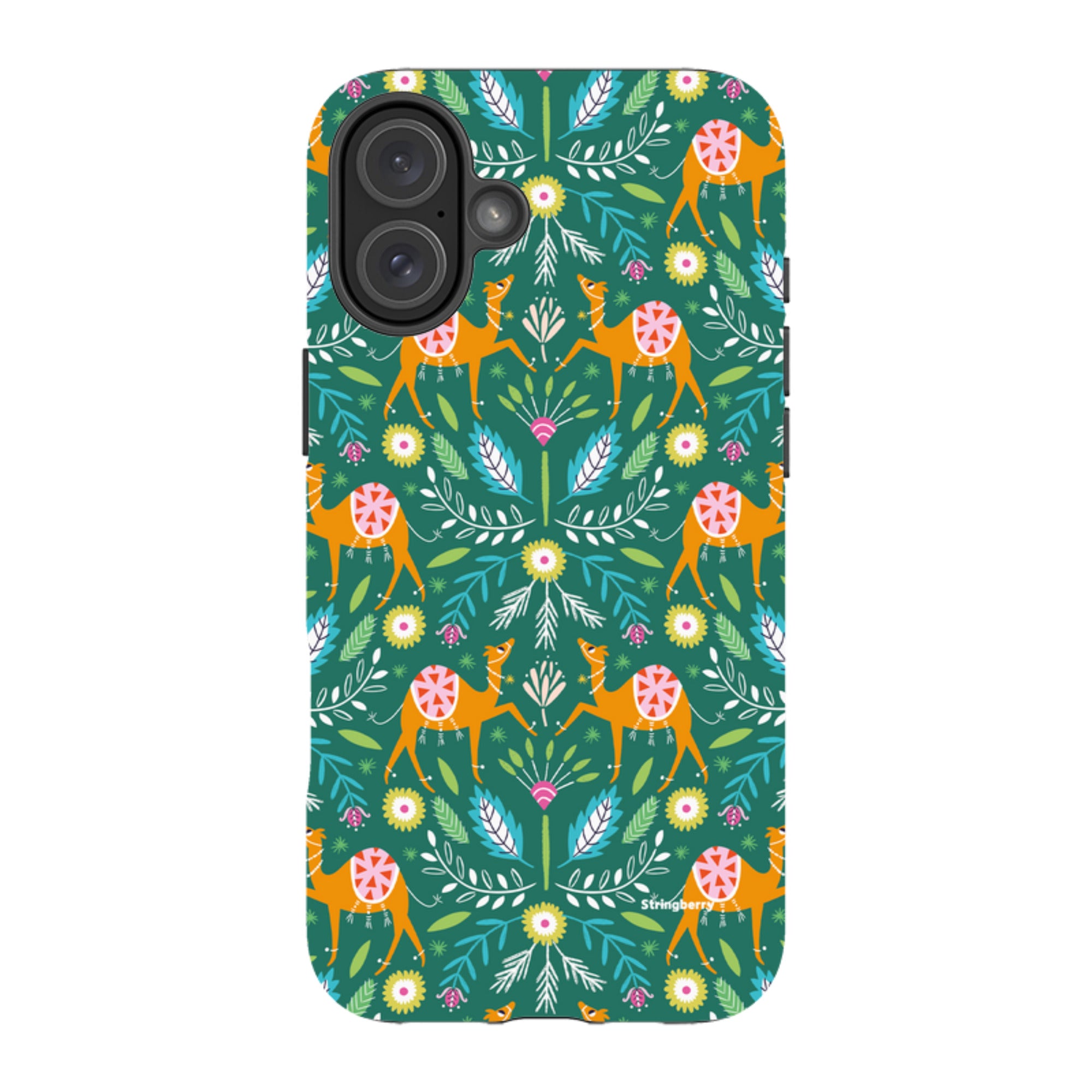 iPhone Tough Case - Camel Damask By Ali Brookes