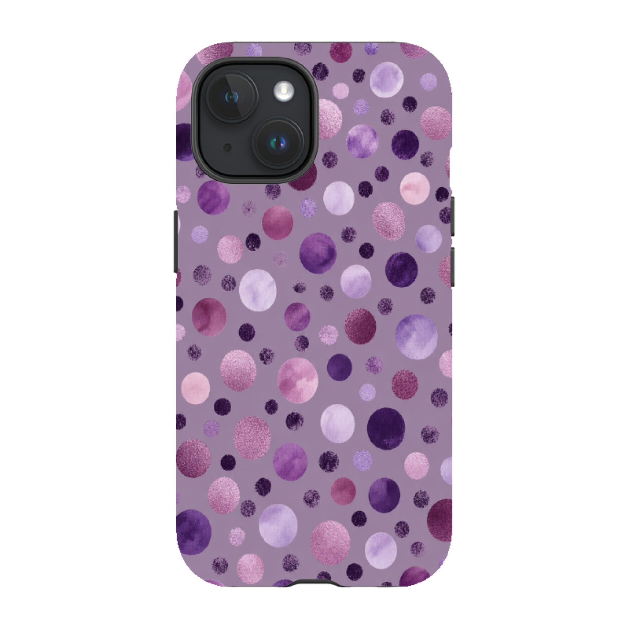 iPhone MagSafe Tough Case - Mauve Polka Dot