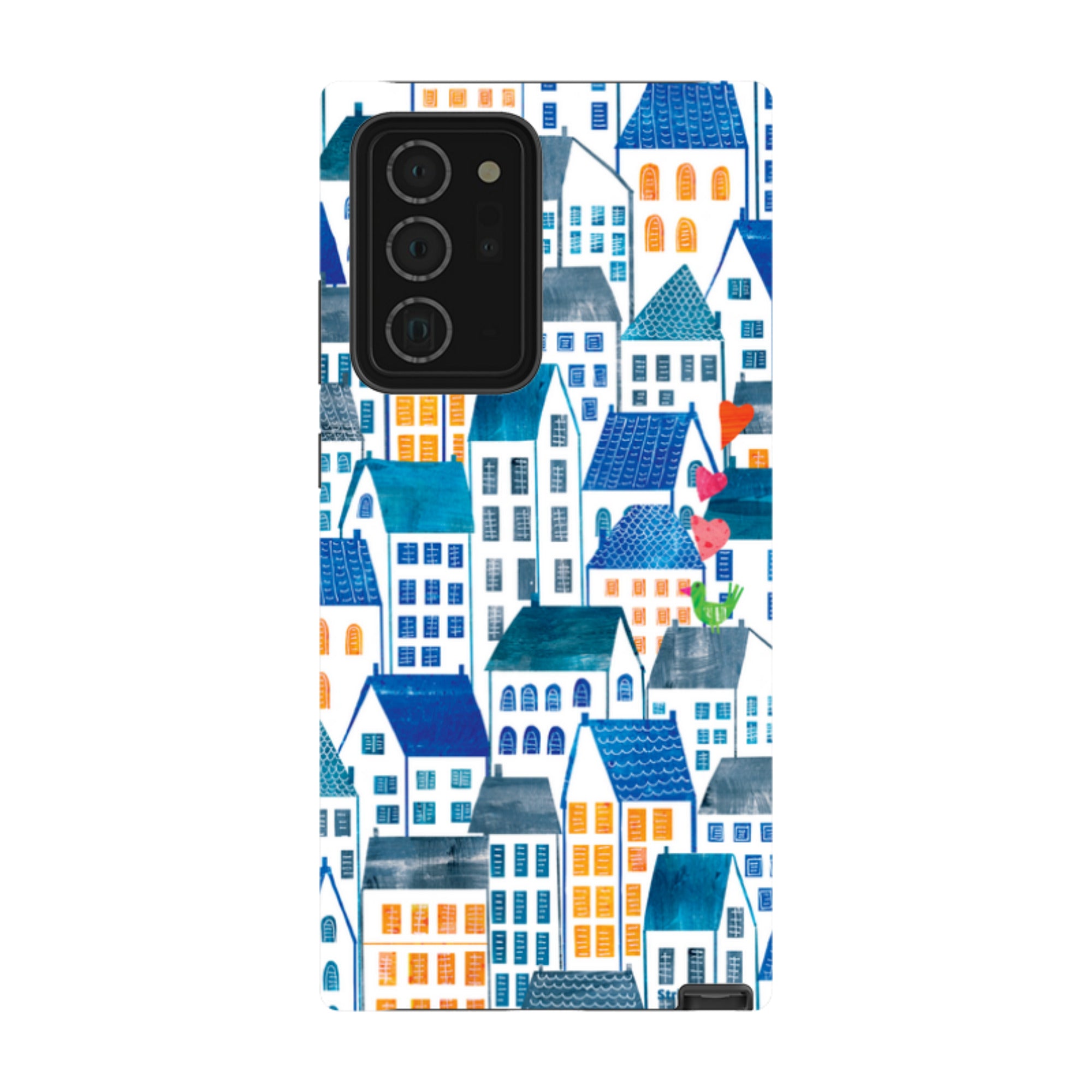 Samsung Tough Case - Blue Rooftop Houses By Tracey English