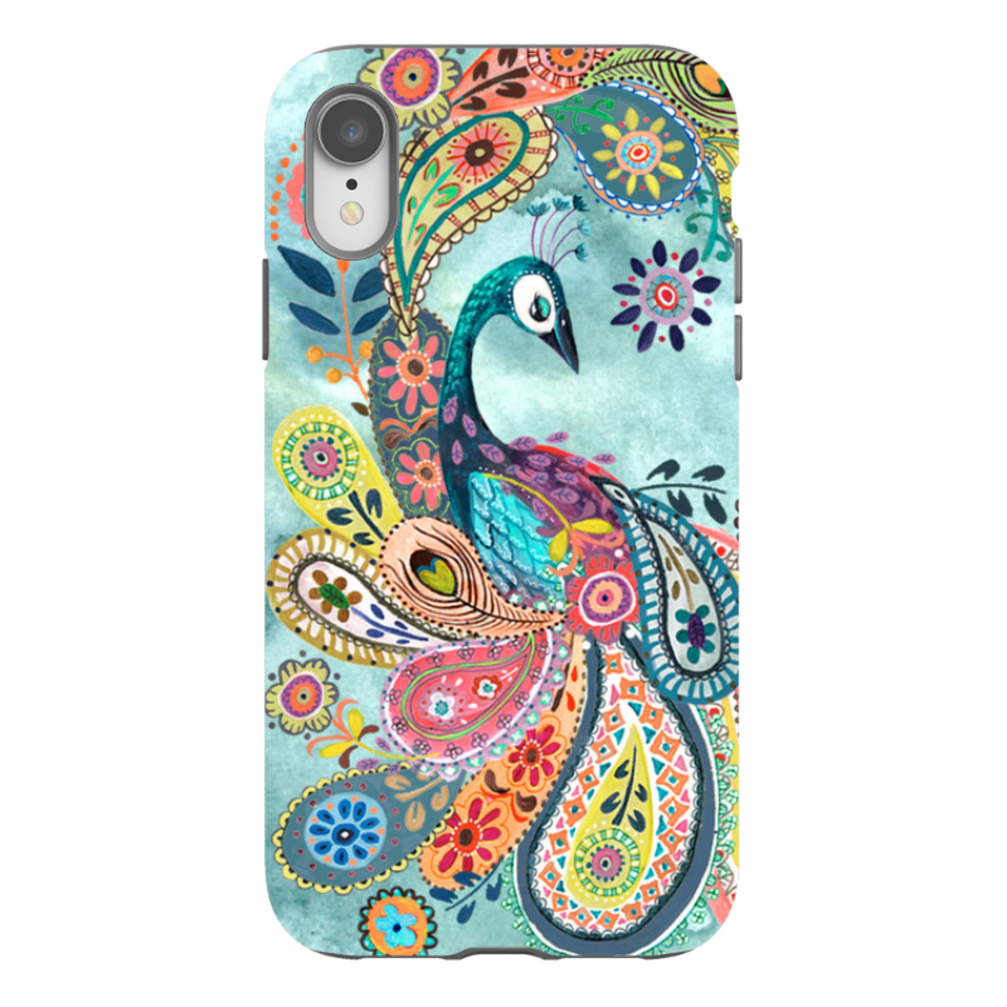 iPhone Tough Case - Peacock Dreams By Caroline Bonne Muller