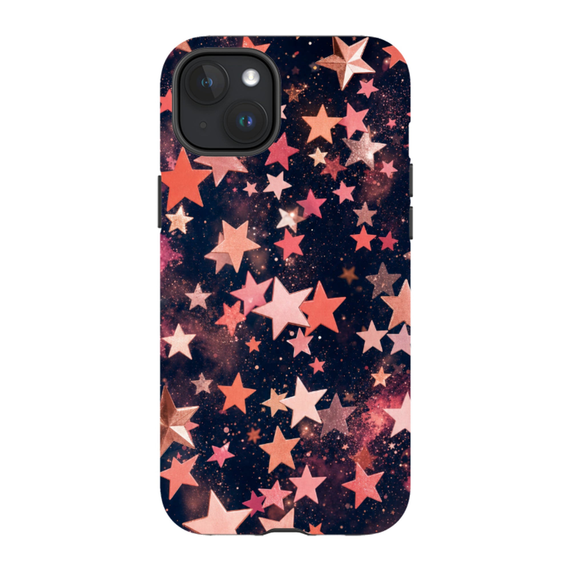 iPhone MagSafe Tough Case - Rose Gold Galaxy Star