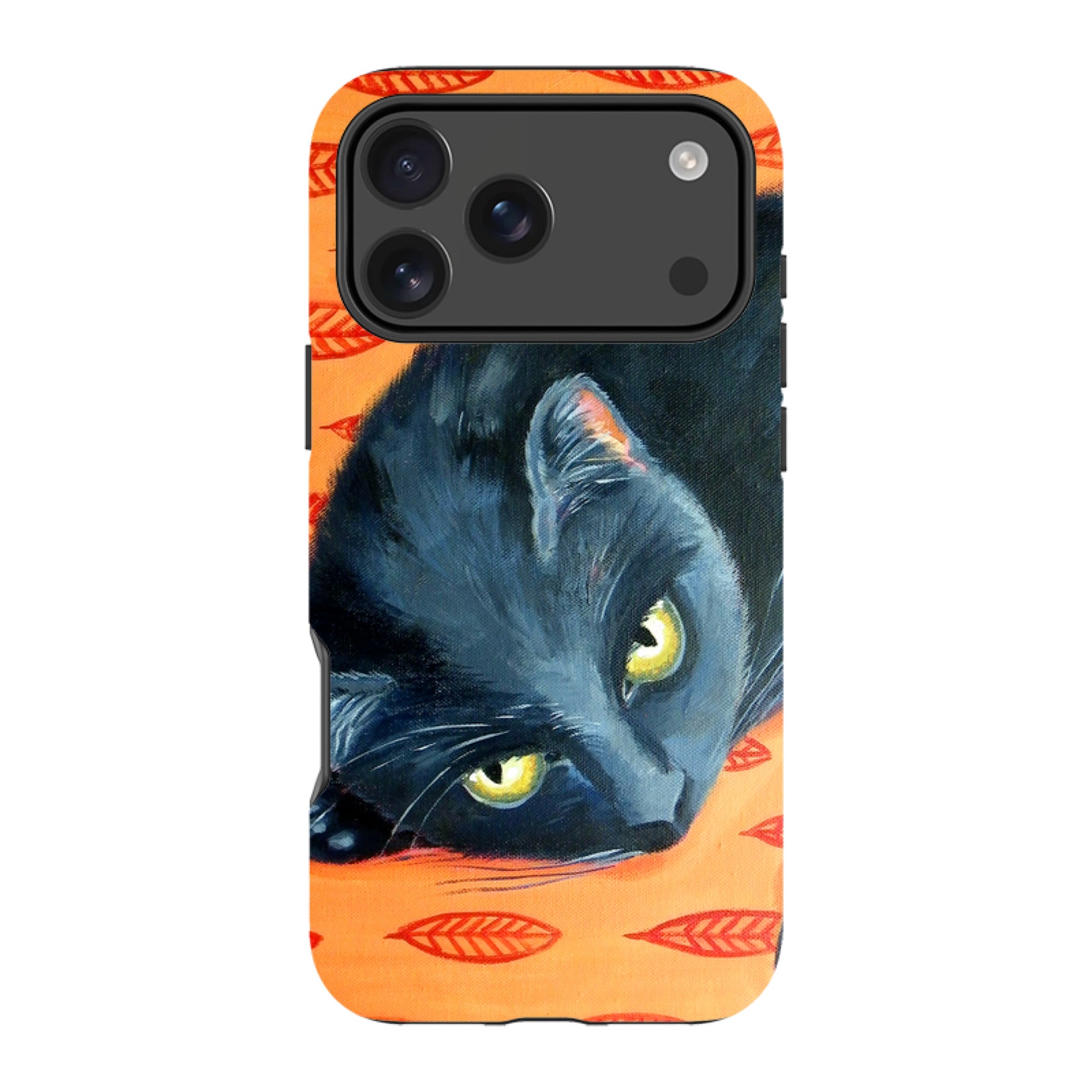 iPhone Tough Case - Black Cat By Mary Stubberfield