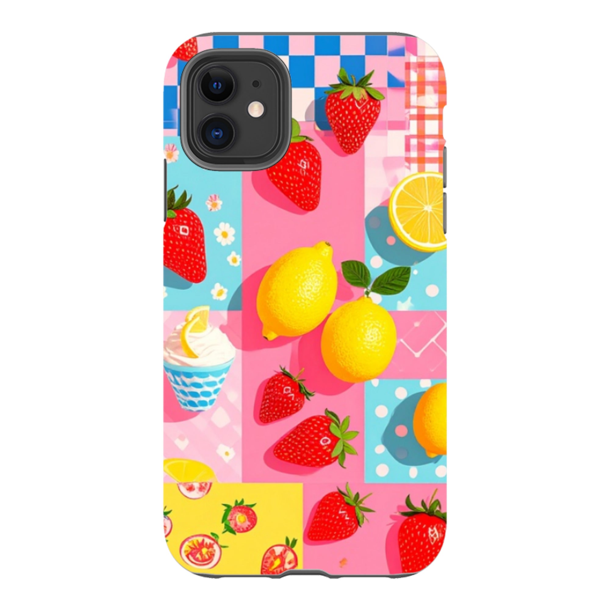 iPhone Tough Case - Lemon Strawberry Ice Cream