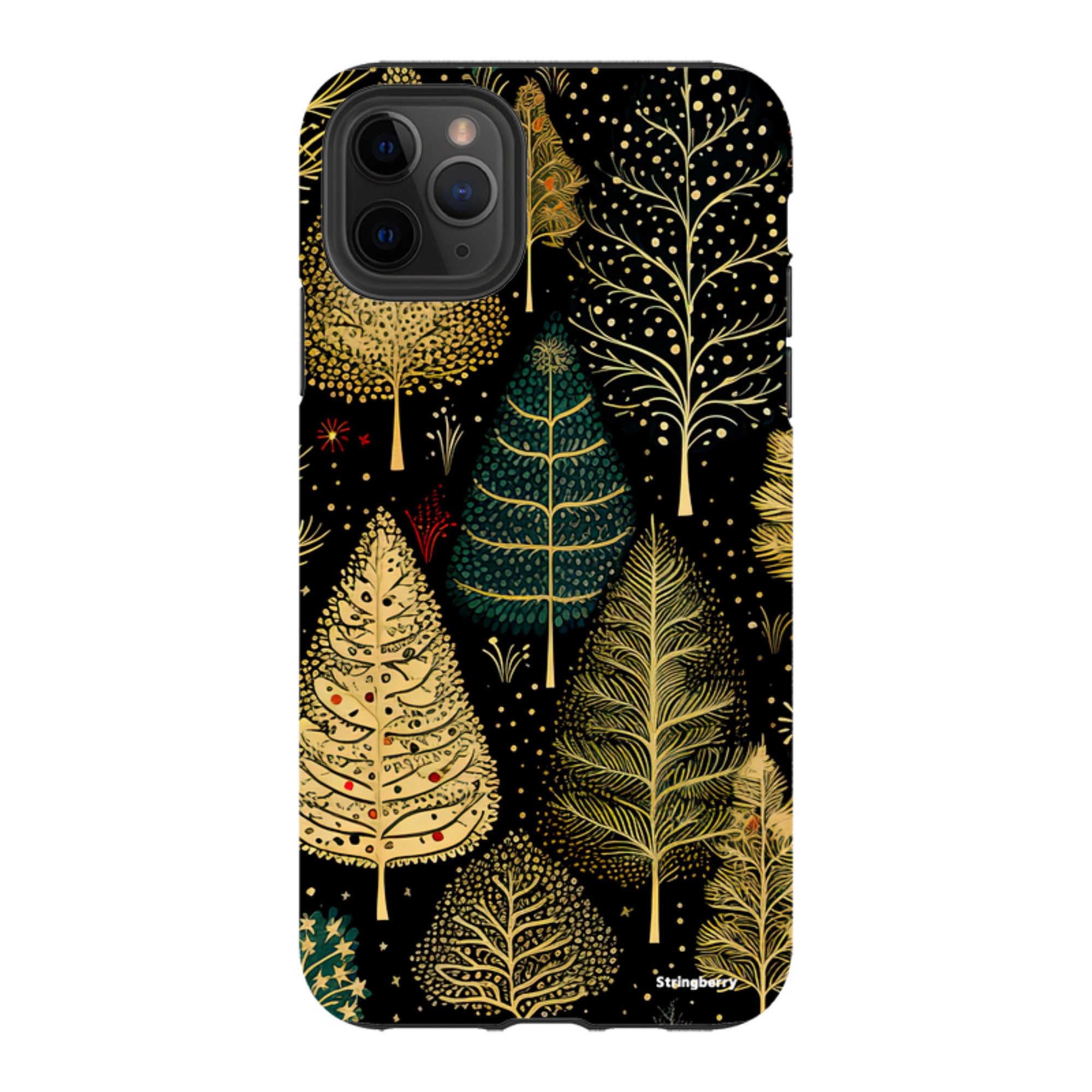 iPhone Tough Case - Golden Xmas Trees