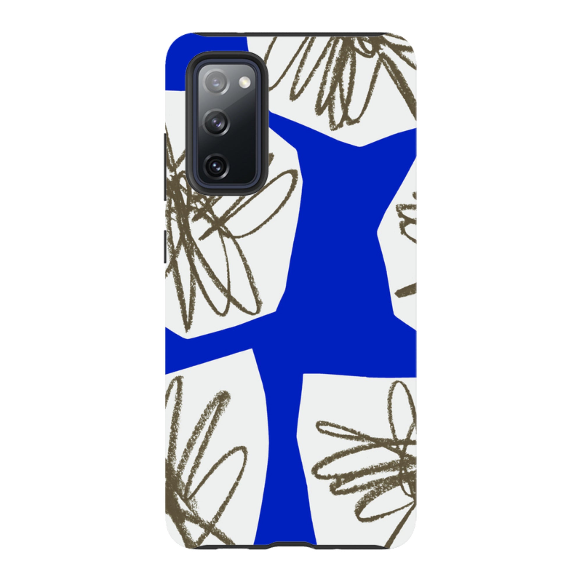 Samsung Tough Case - Blue Collage Flower By Kitty Joseph