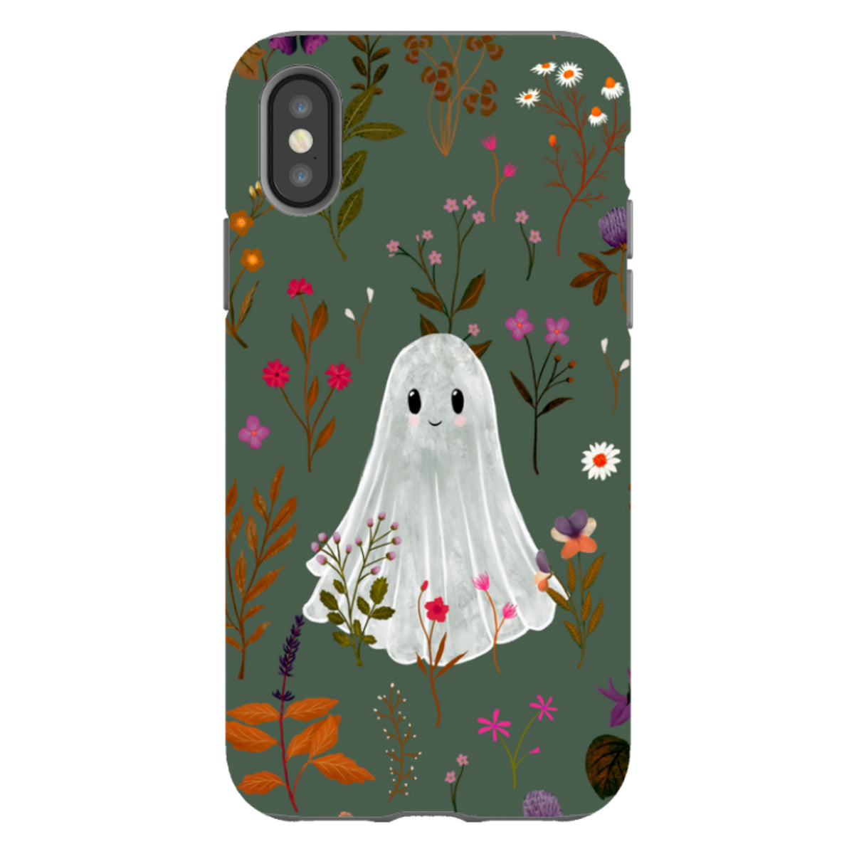 iPhone Tough Case - Ghost in the Garden - Pine Multi By Katherine Quinn