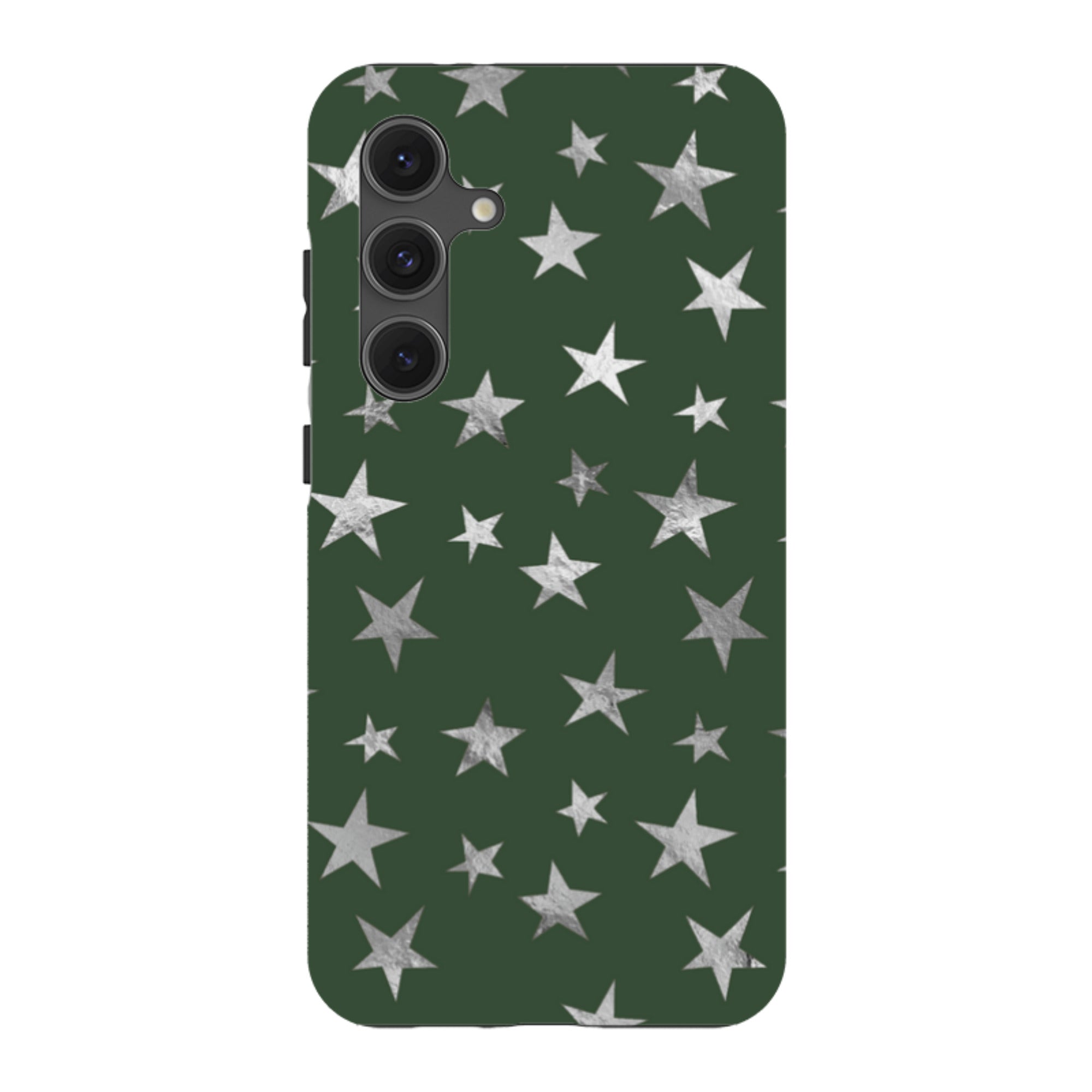 Samsung Tough Case - Green and Silver Stars