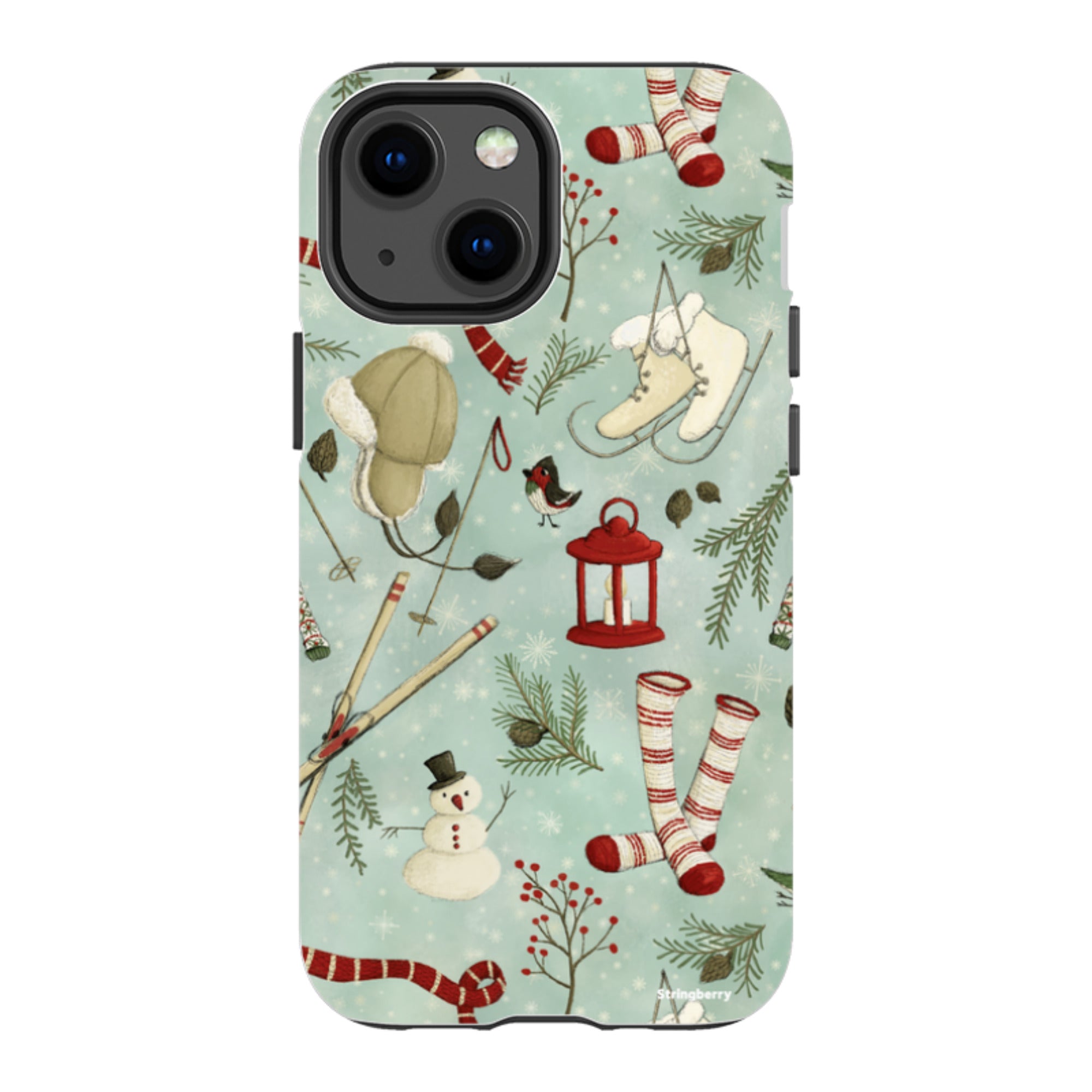 iPhone Tough Case - Winter Pattern By Maja Lindberg