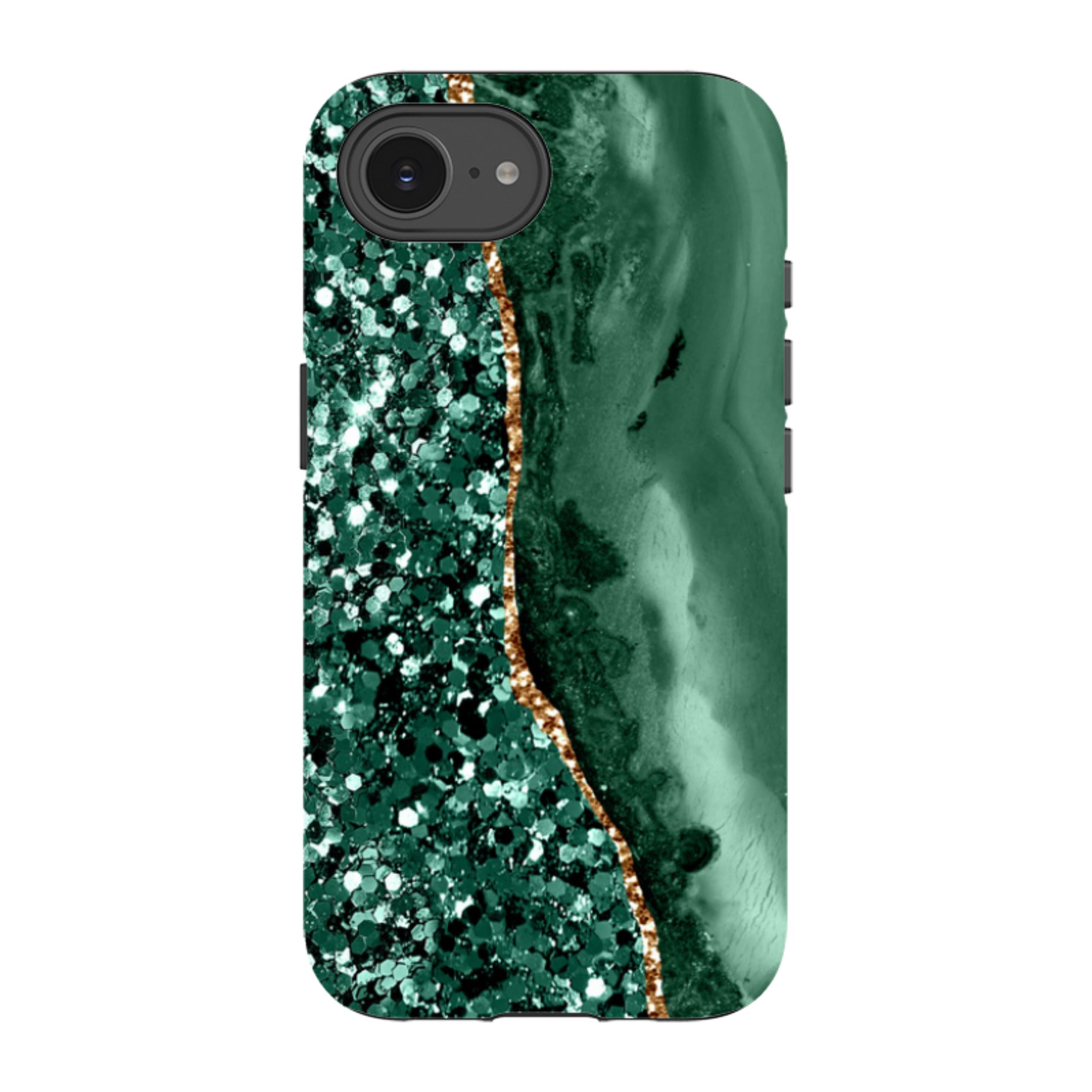 iPhone Tough Case - Green Shade (case does not glitter)
