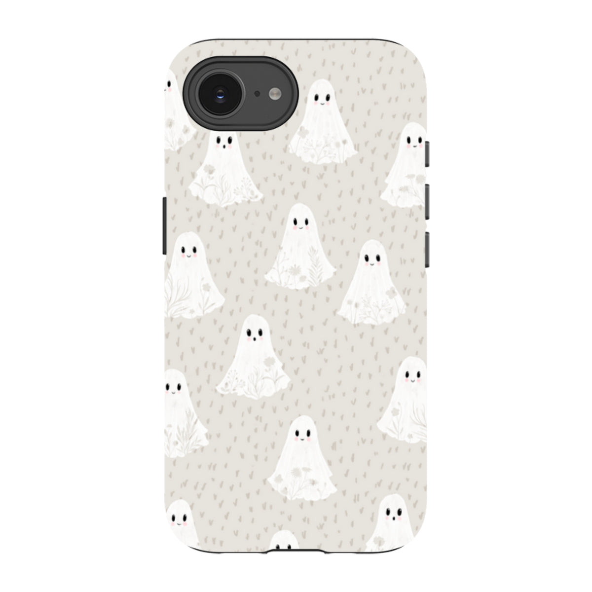 iPhone Tough Case - Floral Ghosts - Stone By Katherine Quinn