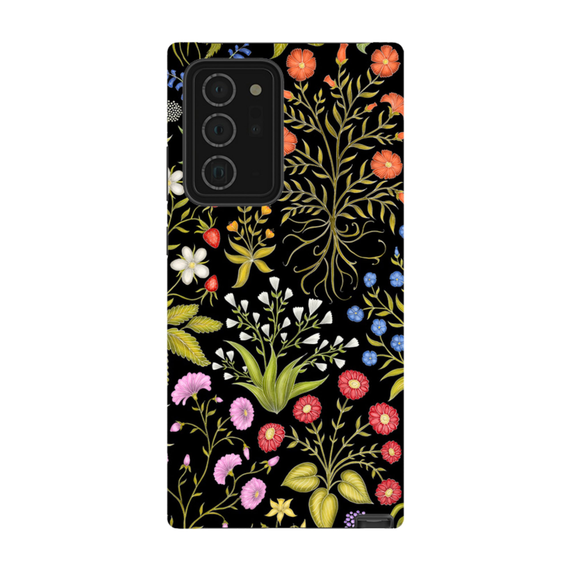Samsung Tough Case - Fleurs Black By Catherine Rowe